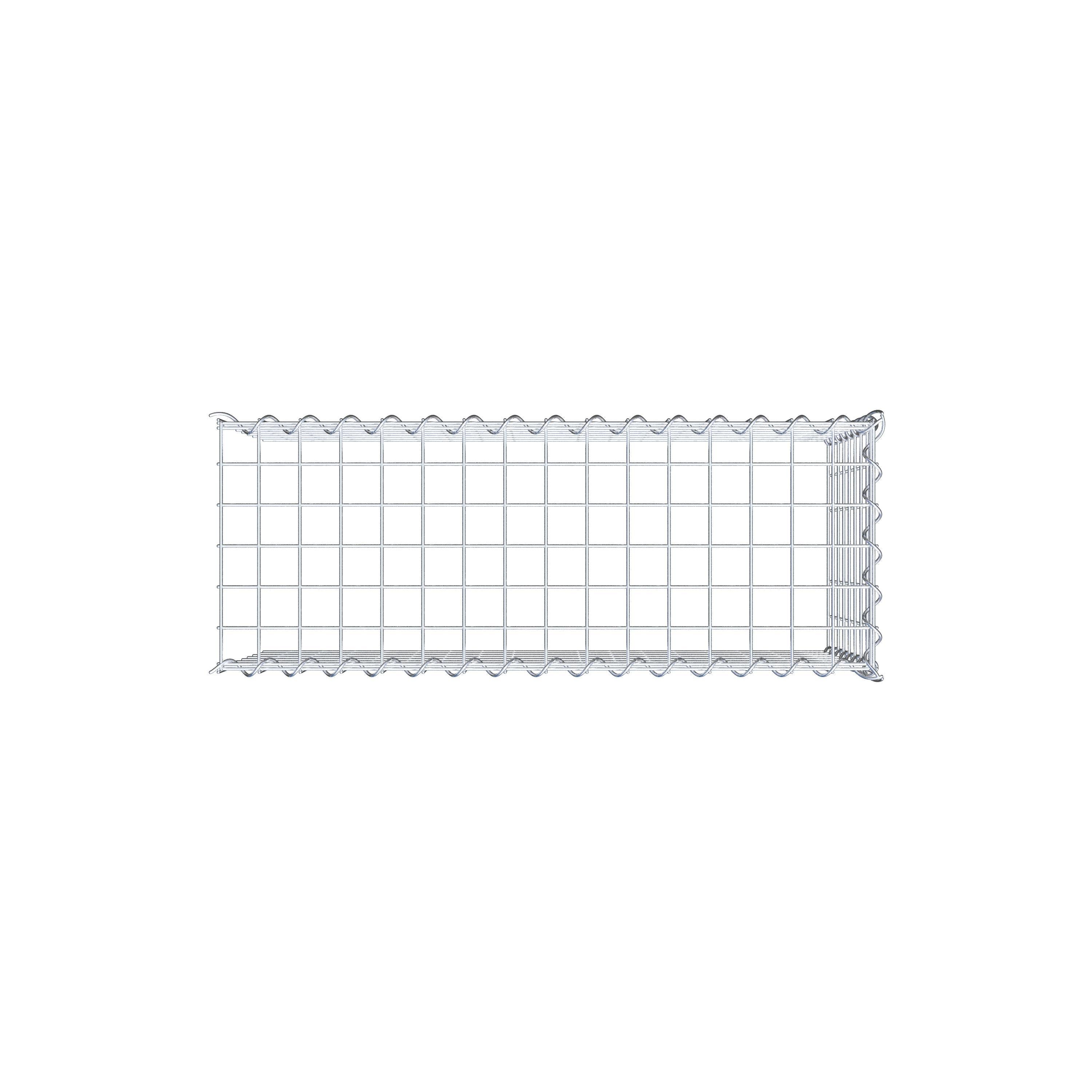 Extra gabion typ 4 80 cm x 40 cm x 30 cm (L x H x D), maskstorlek 5 cm x 5 cm, spiral