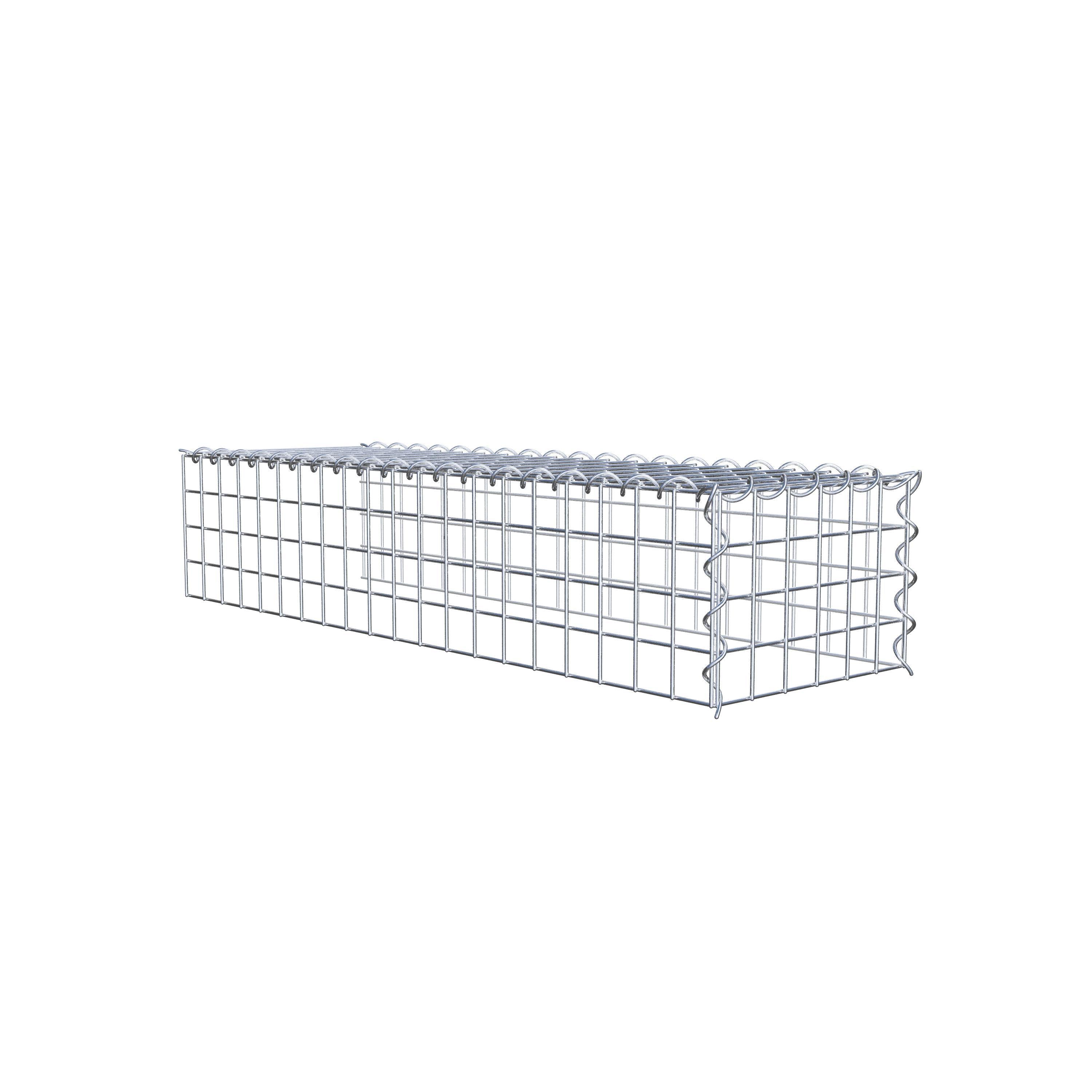 Gabião Tipo 4 100 cm x 20 cm x 30 cm (C x A x P), malhagem 5 cm x 5 cm, espiral