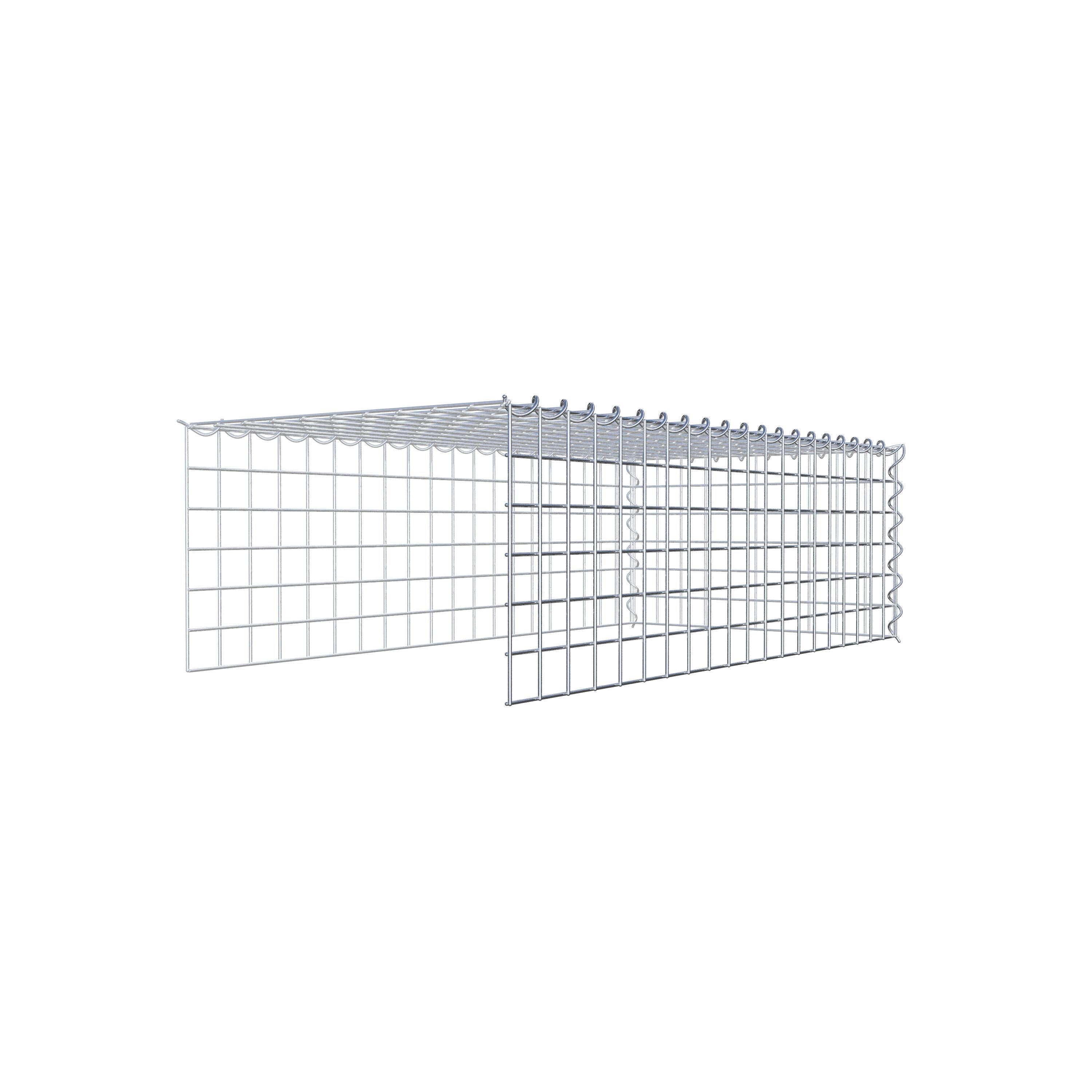 Gabion rapporté type 4 100 cm x 30 cm x 50 cm (L x H x P), mailles 5 cm x 5 cm, spirale