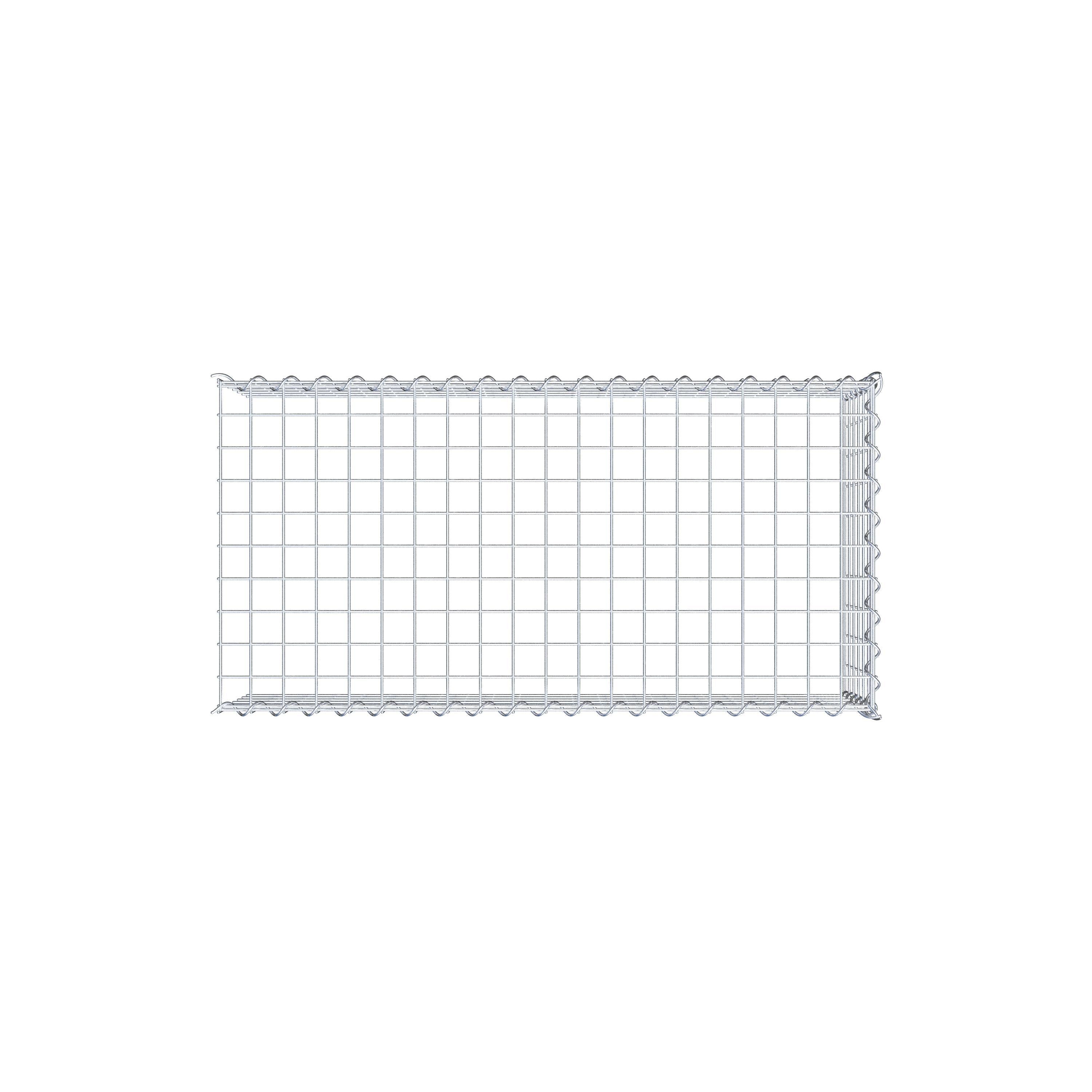 Gabion rapporté type 4 100 cm x 30 cm x 50 cm (L x H x P), mailles 5 cm x 5 cm, spirale