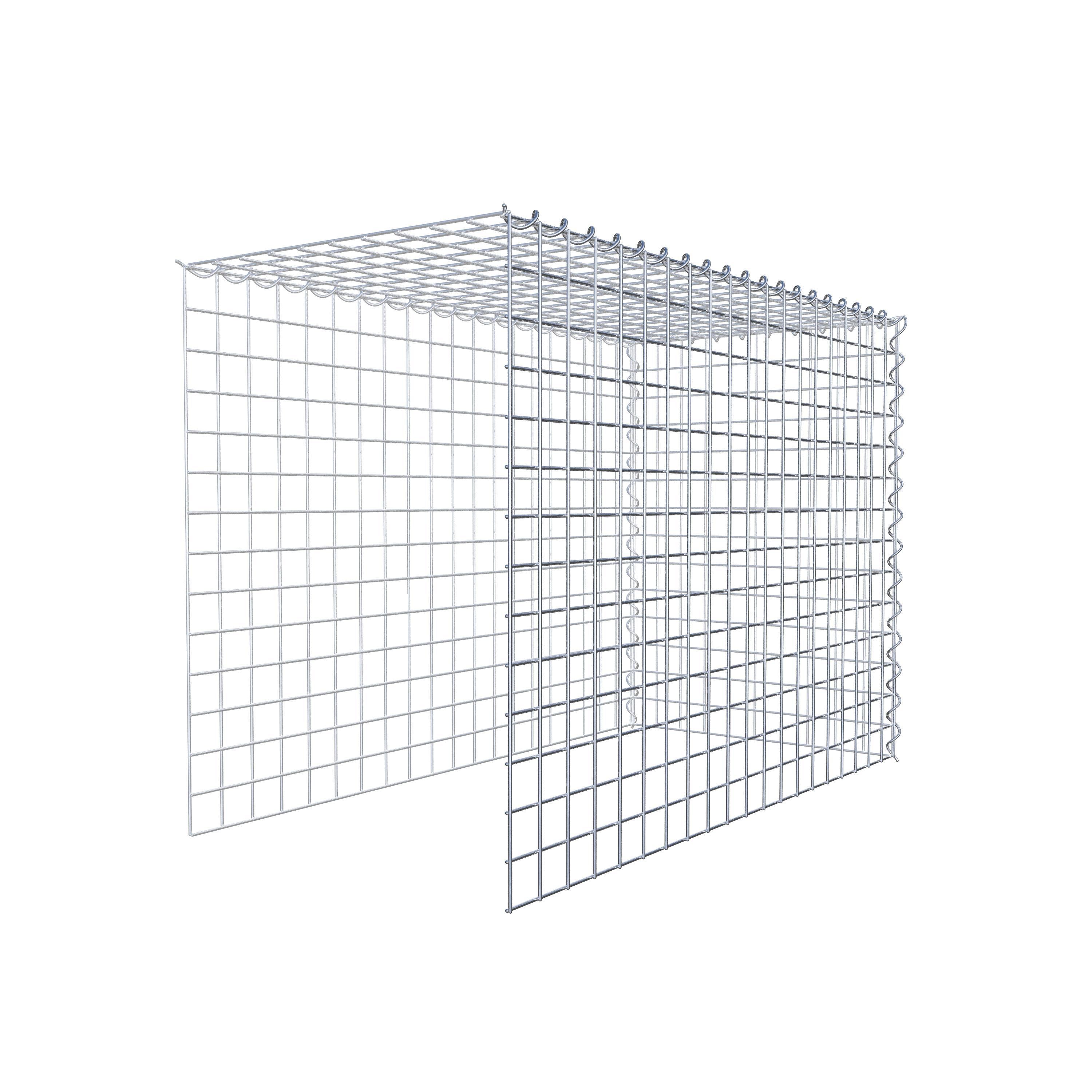 Grown-on gabion type 4 100 cm x 70 cm x 50 cm (L x H x D), mesh size 5 cm x 5 cm, spiral