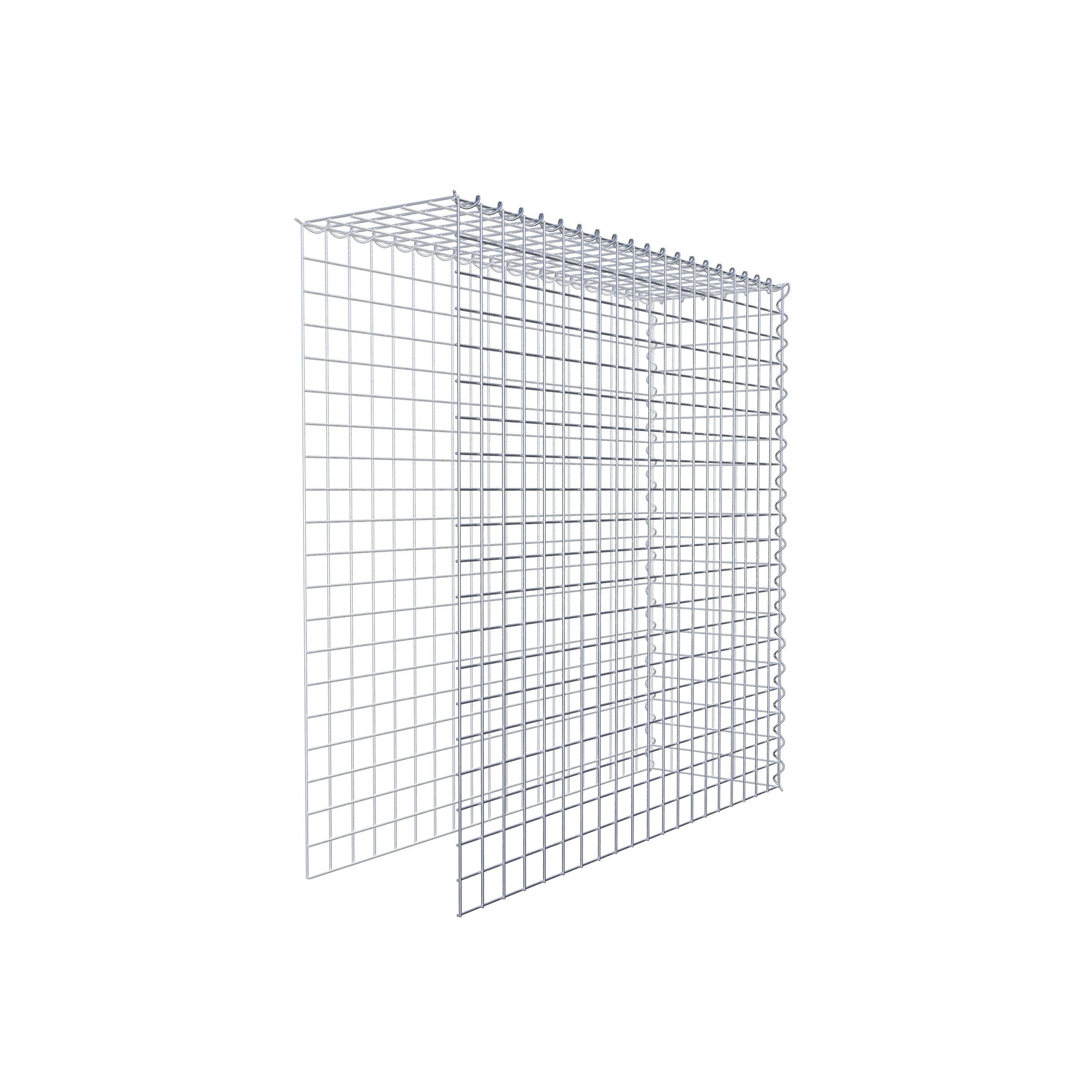 Gabion rapporté type 4 100 cm x 100 cm x 30 cm (L x H x P), mailles 5 cm x 5 cm, spirale