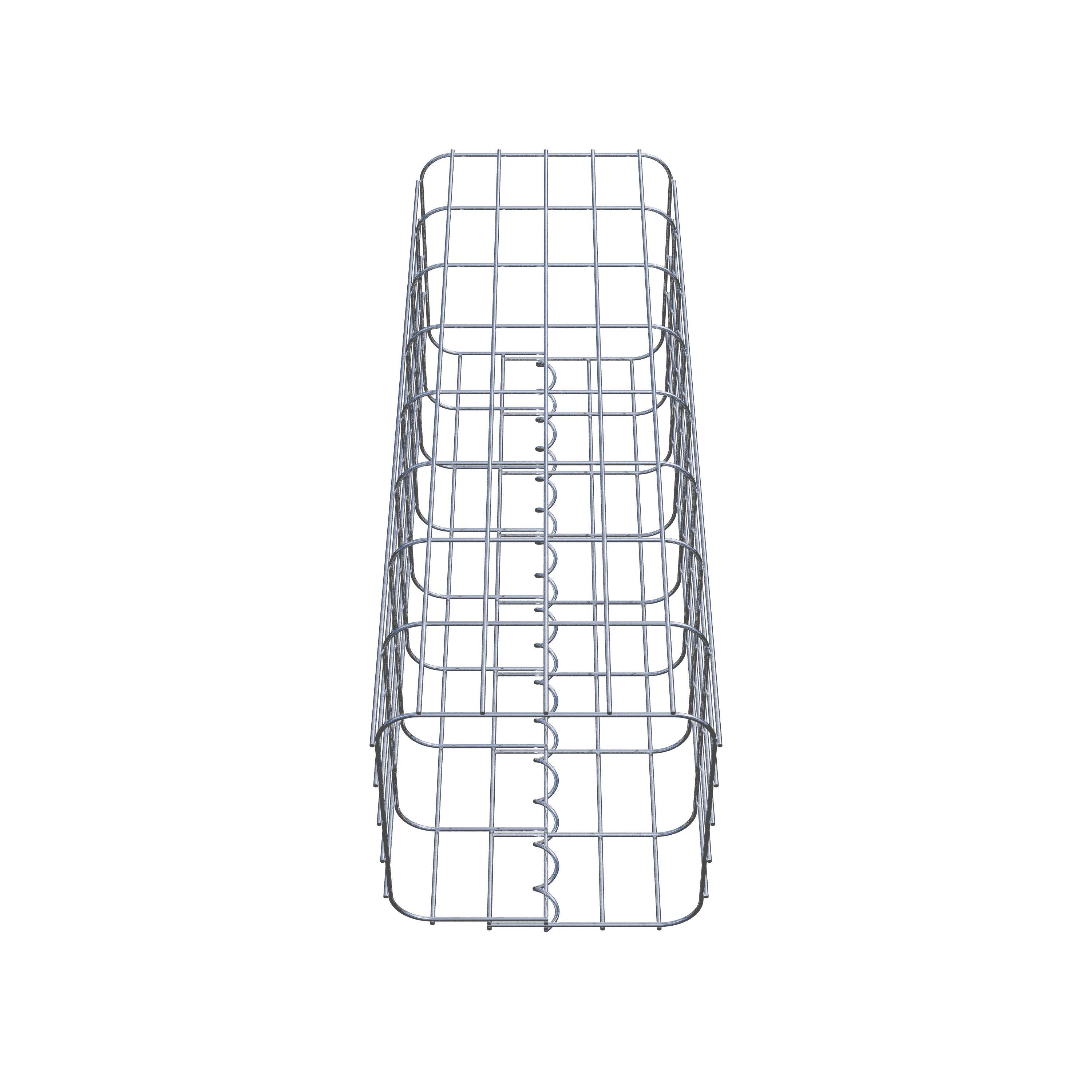 Colonne de gabion carrée 27 cm x 27 cm, hauteur 80 cm, MW 5 cm x 10 cm