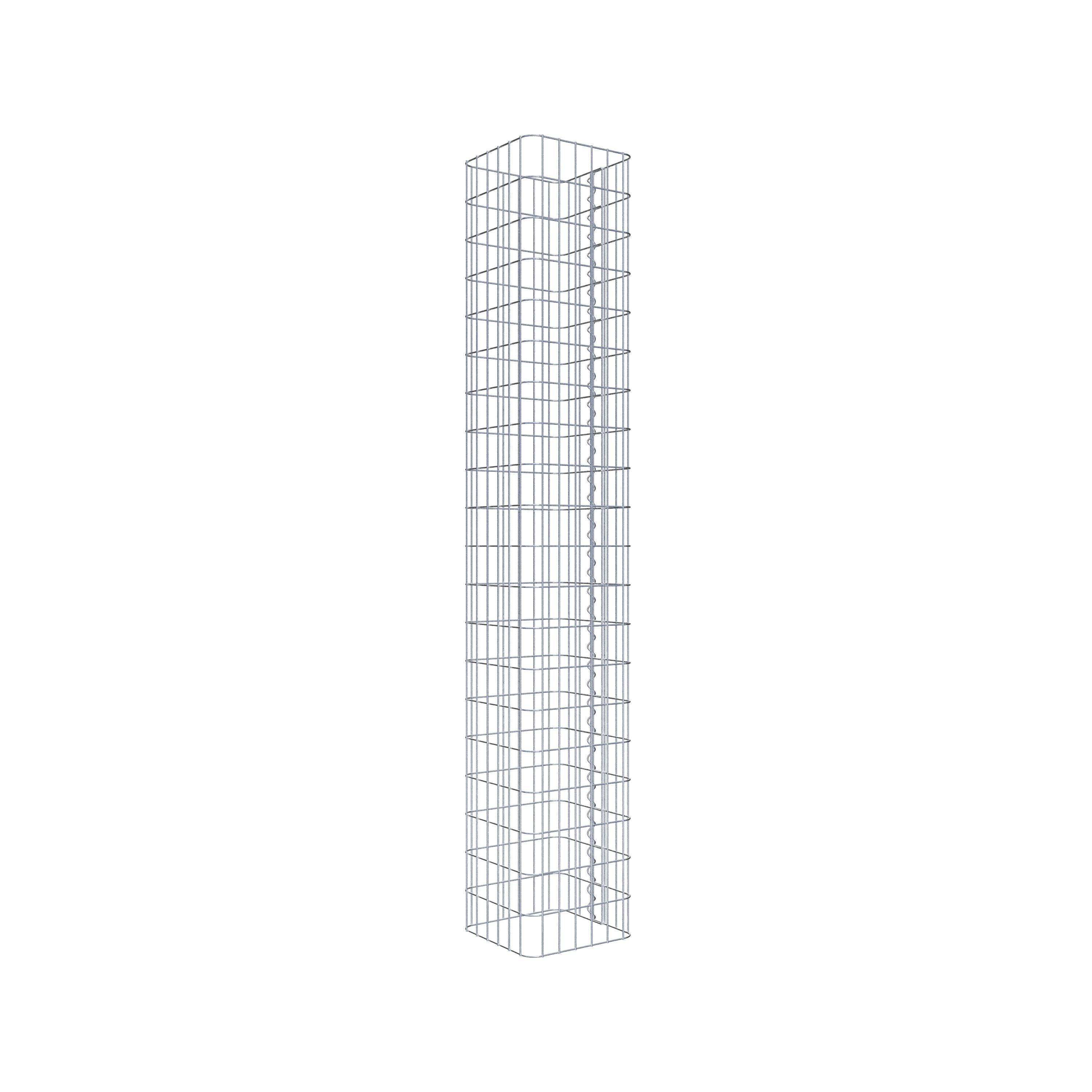 Gabionensäule eckig 32 cm x 32 cm, 200 cm Höhe, MW 5 cm x 10 cm