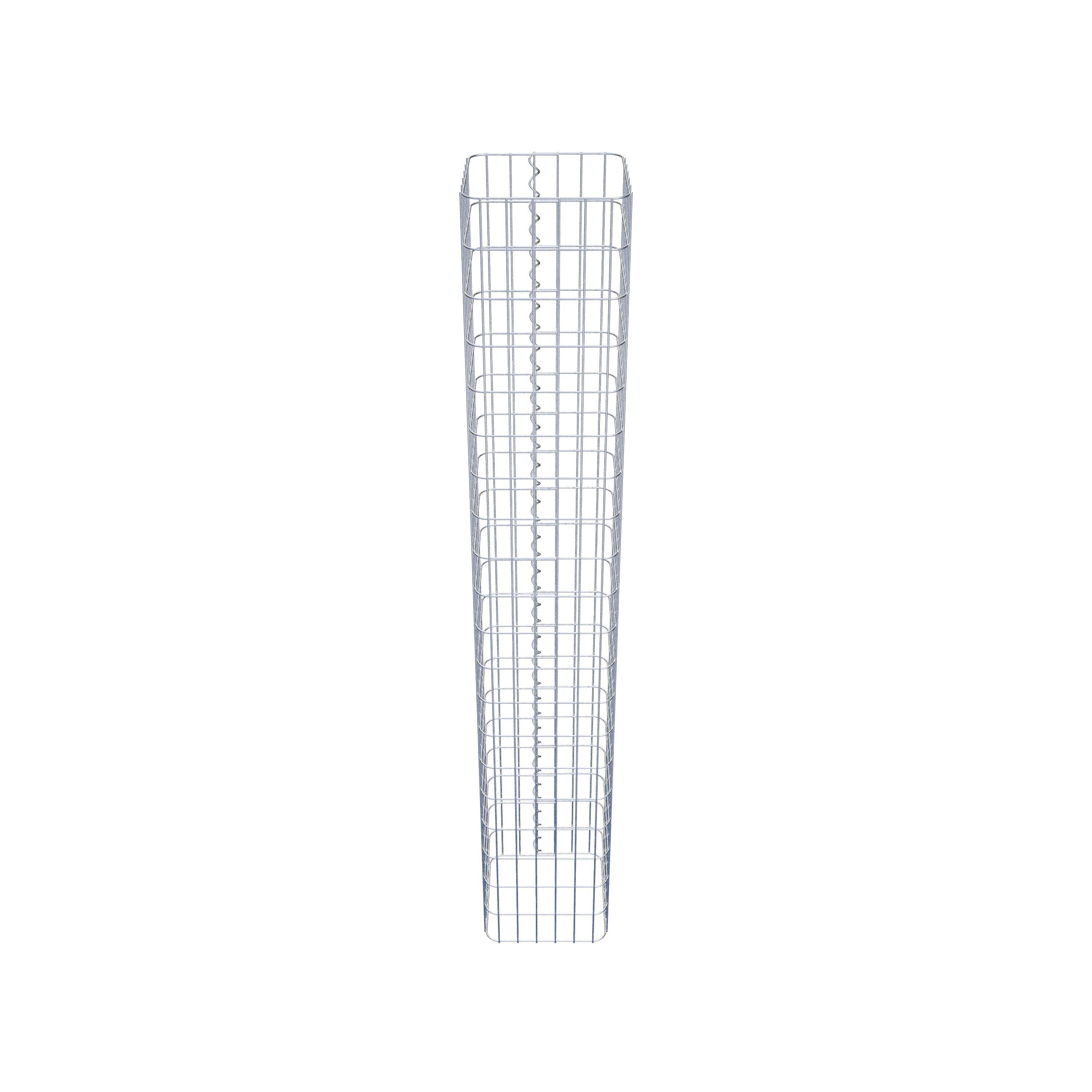Gabionensäule eckig 32 cm x 32 cm, 200 cm Höhe, MW 5 cm x 10 cm