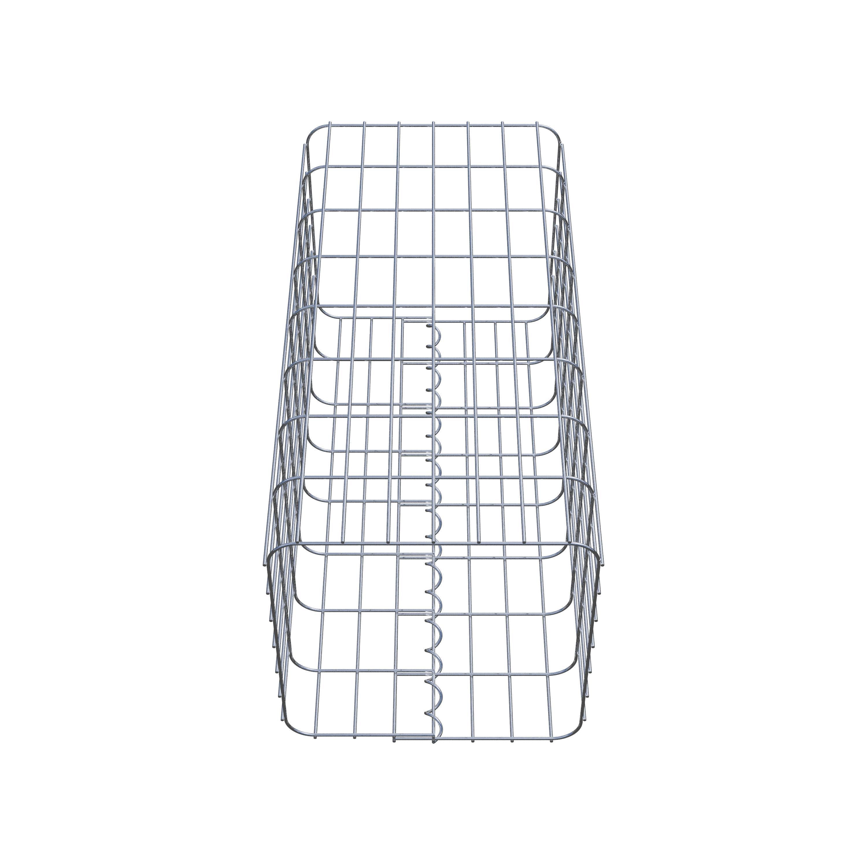 Coluna de gabião quadrada 37 cm x 37 cm, altura 80 cm, PM 5 cm x 10 cm