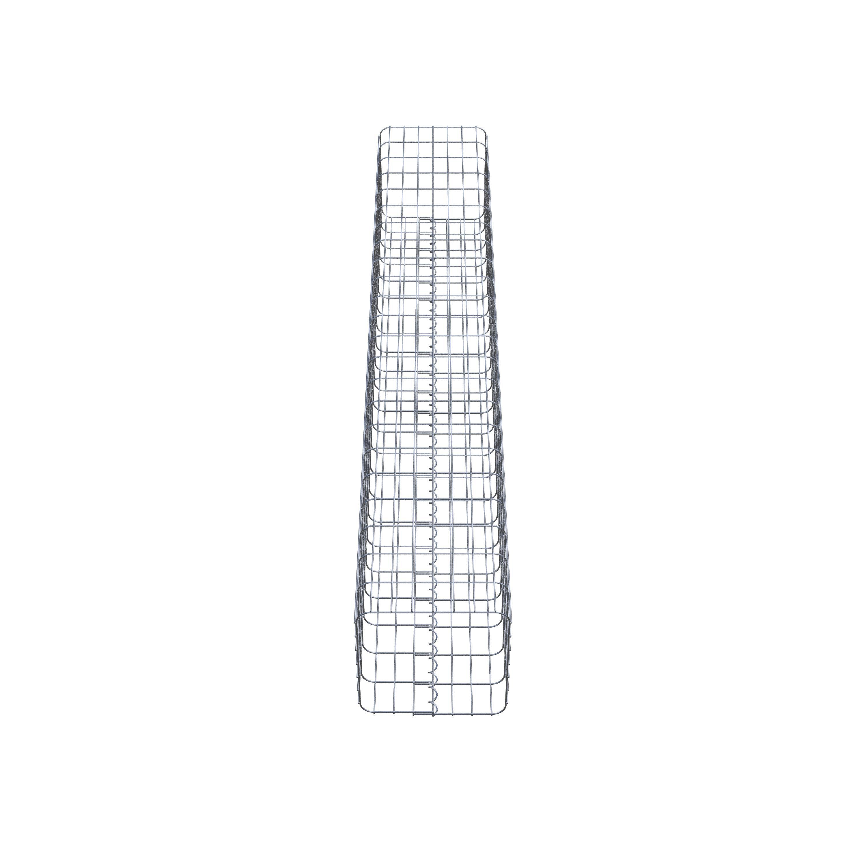 Colonne de gabion carrée 37 cm x 37 cm, 230 cm de hauteur, MW 5 cm x 10 cm