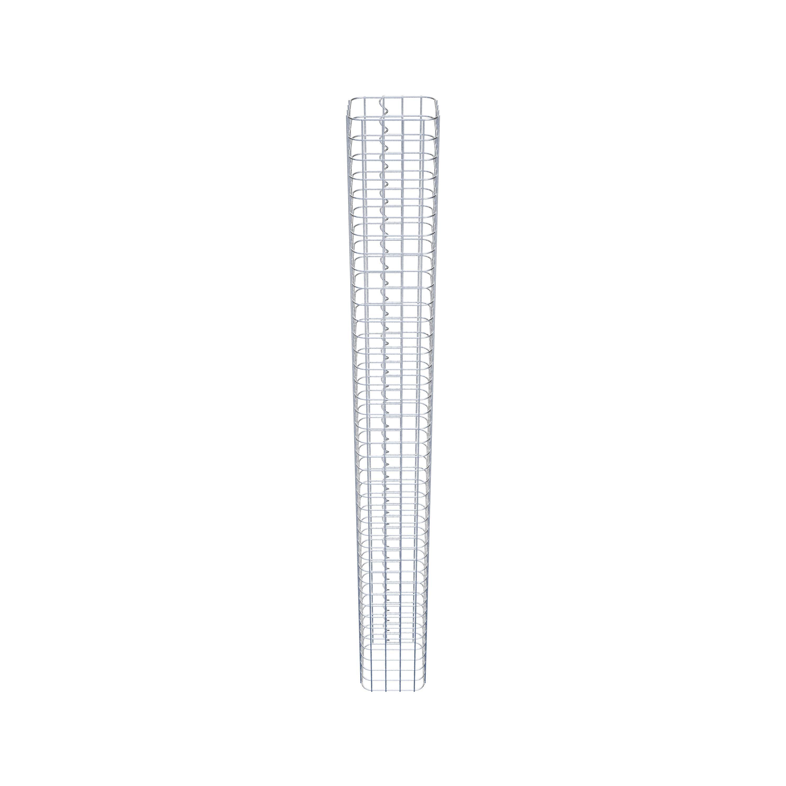 Columna de gaviones, cuadrada 22 cm x 22 cm, 200 cm de altura, MW 5 cm x 5 cm