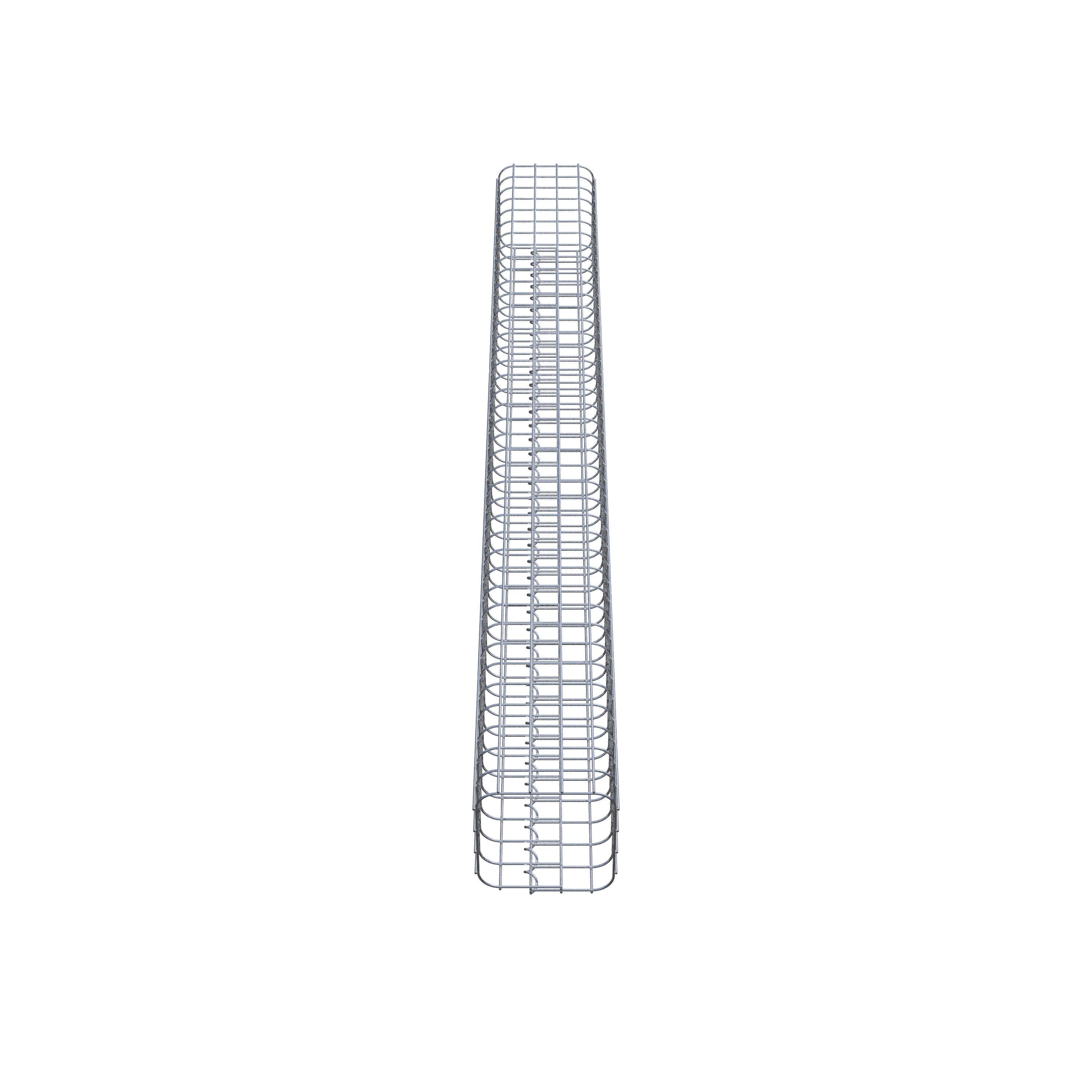 Columna de gaviones, cuadrada 22 cm x 22 cm, 200 cm de altura, MW 5 cm x 5 cm