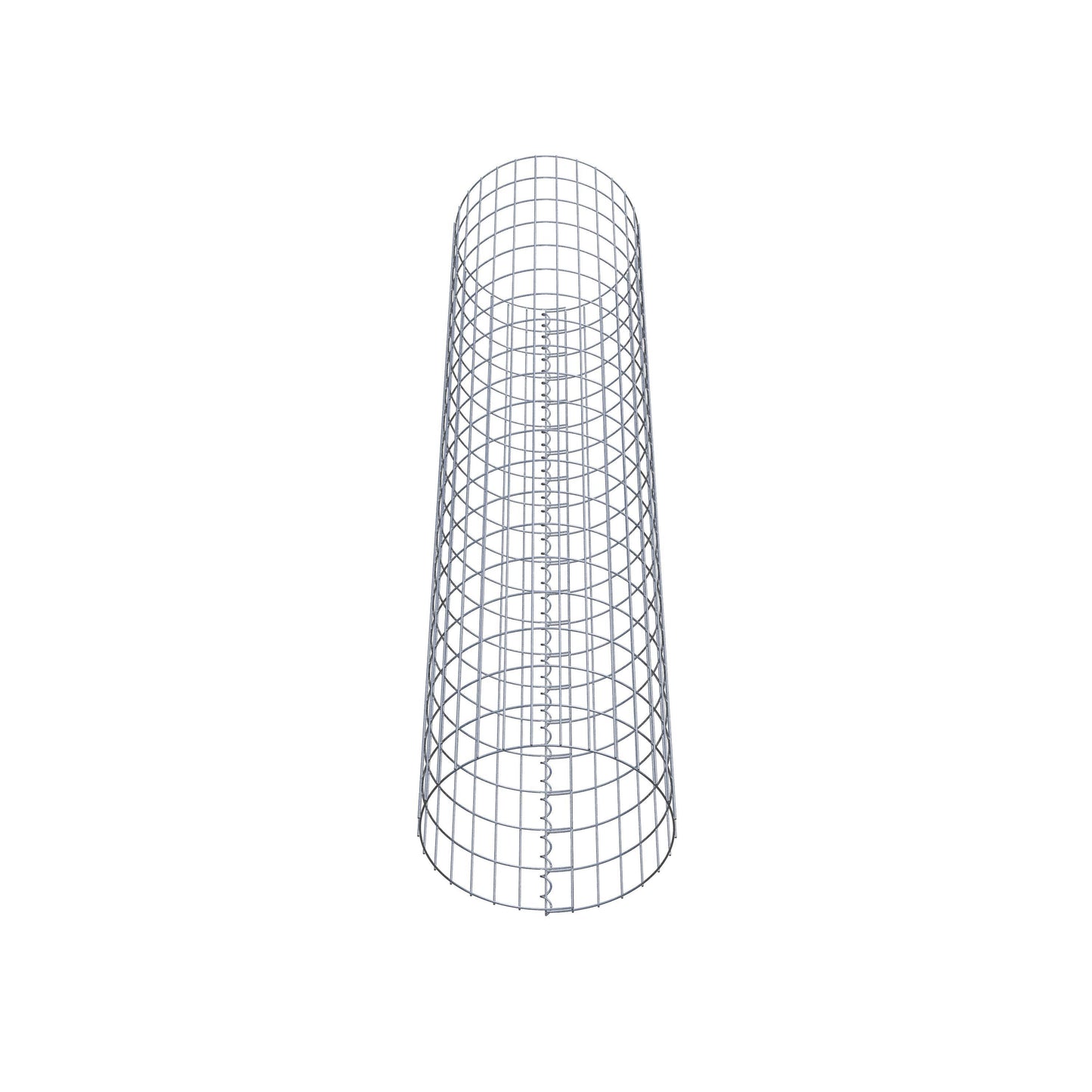 Gabion column around 47 cm diameter, 200 cm height, mesh size 5 cm x 10 cm