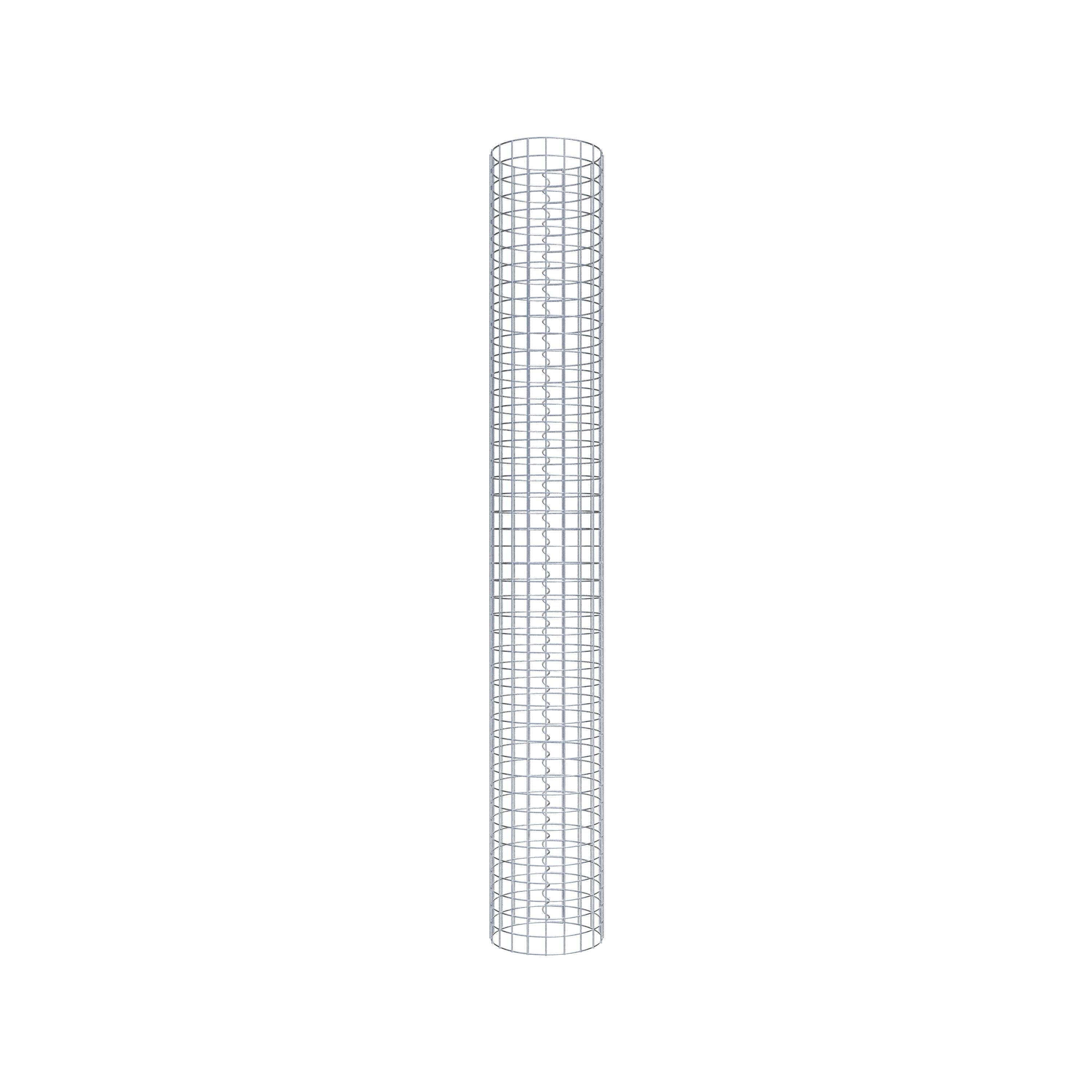 Coluna de gabião redonda 32 cm de diâmetro, 230 cm de altura, malhagem 5 cm x 5 cm