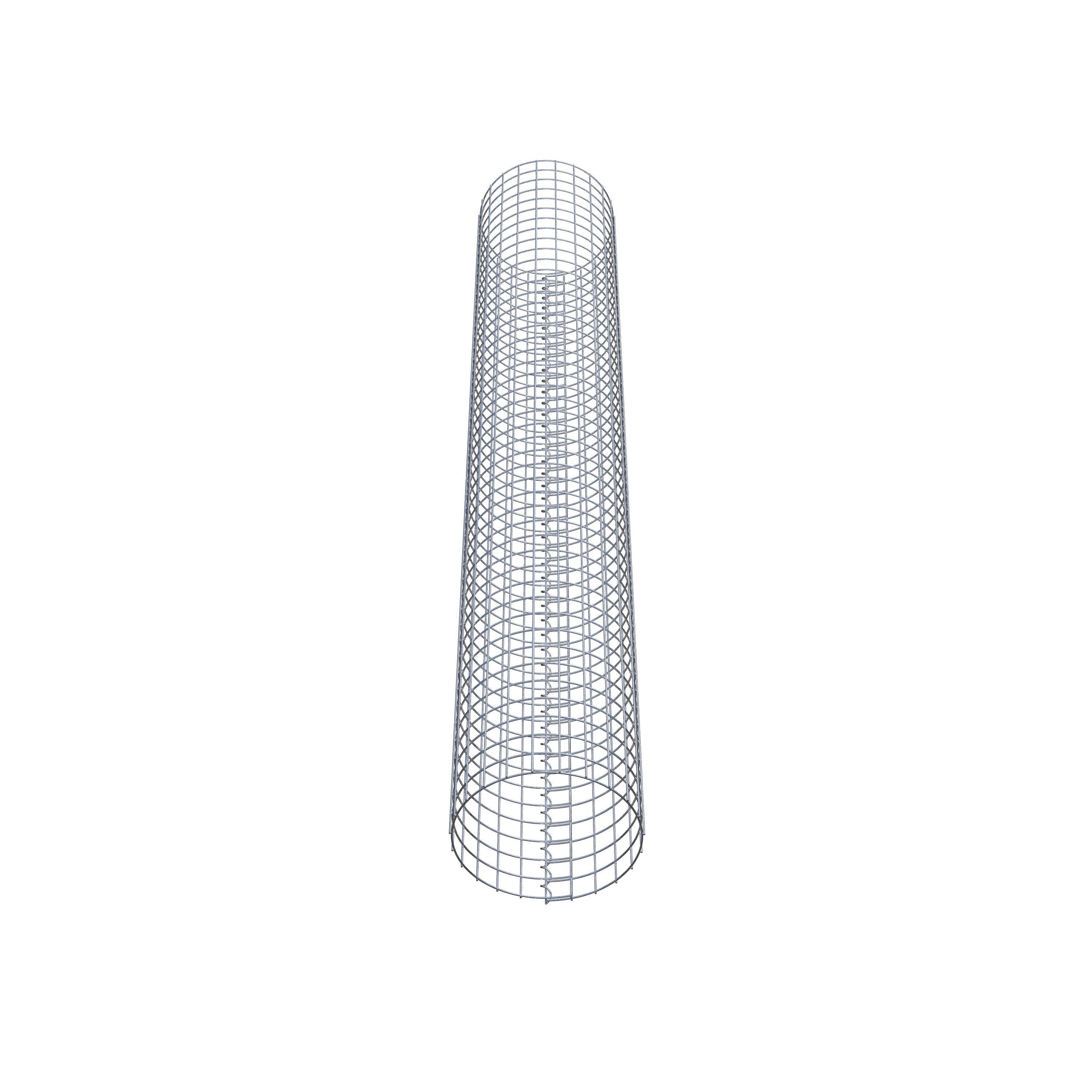 Gabionensäule rund 37 cm Durchmesser, 230 cm Höhe, Maschenweite 5 cm x 5 cm