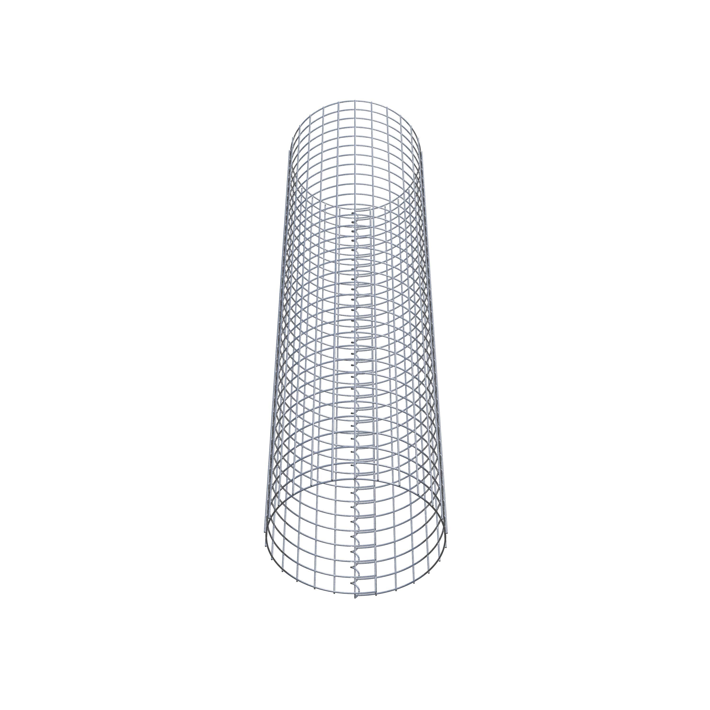 Coluna de gabião redonda 42 cm de diâmetro, 160 cm de altura, malhagem 5 cm x 5 cm
