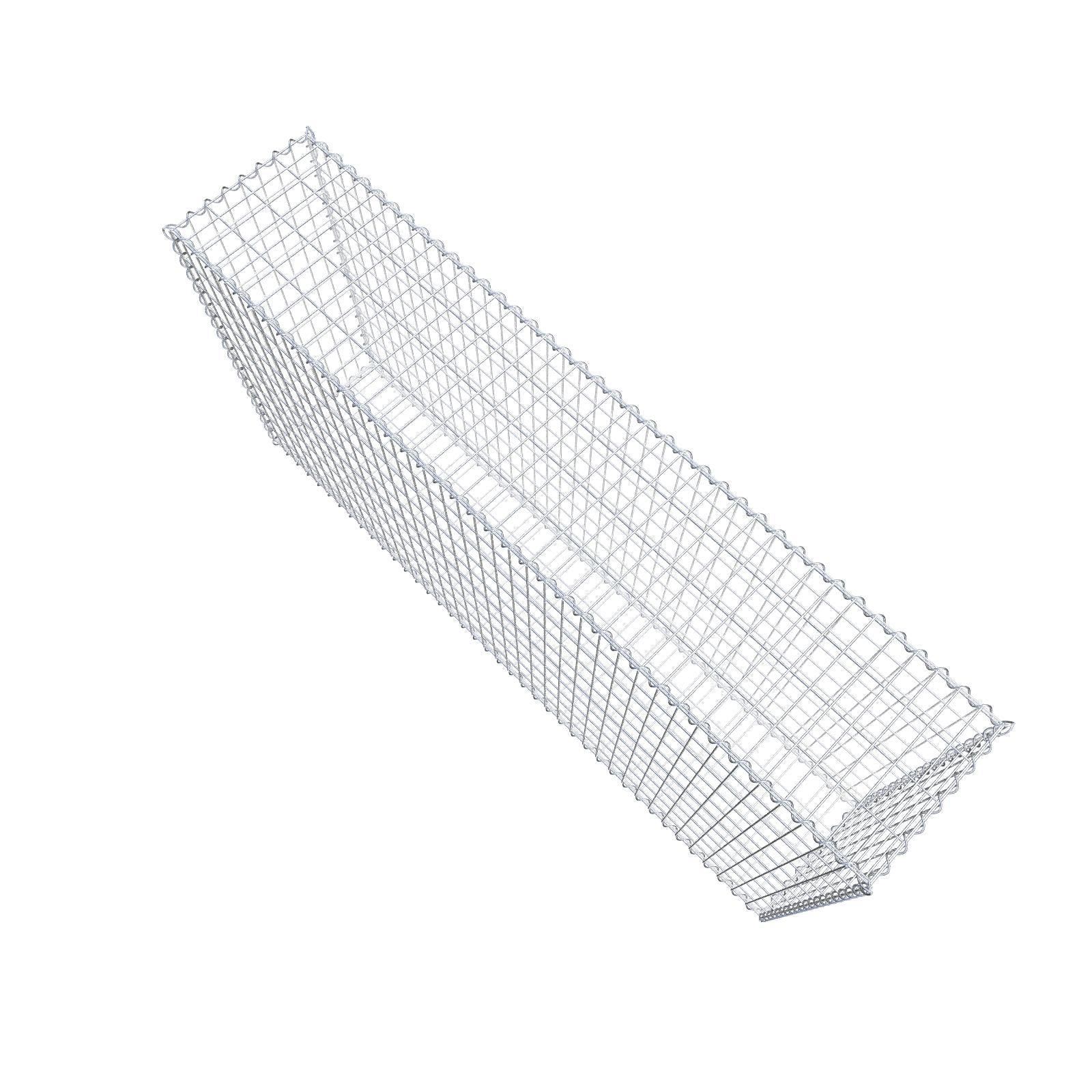 Gabião 200 cm x 100 cm x 40 cm (C x A x P), malhagem 5 cm x 10 cm, espiral