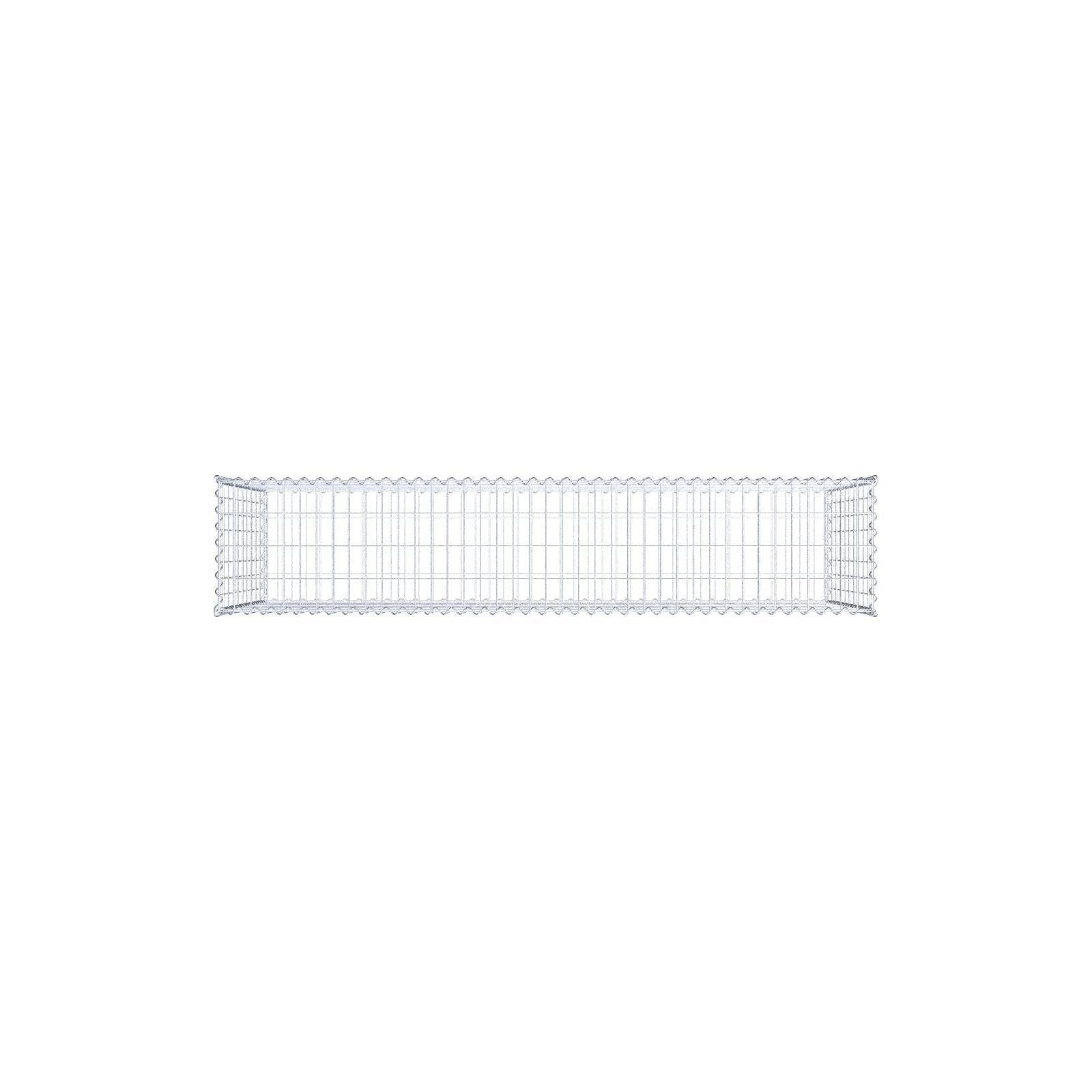 Gabião 200 cm x 100 cm x 40 cm (C x A x P), malhagem 5 cm x 10 cm, espiral