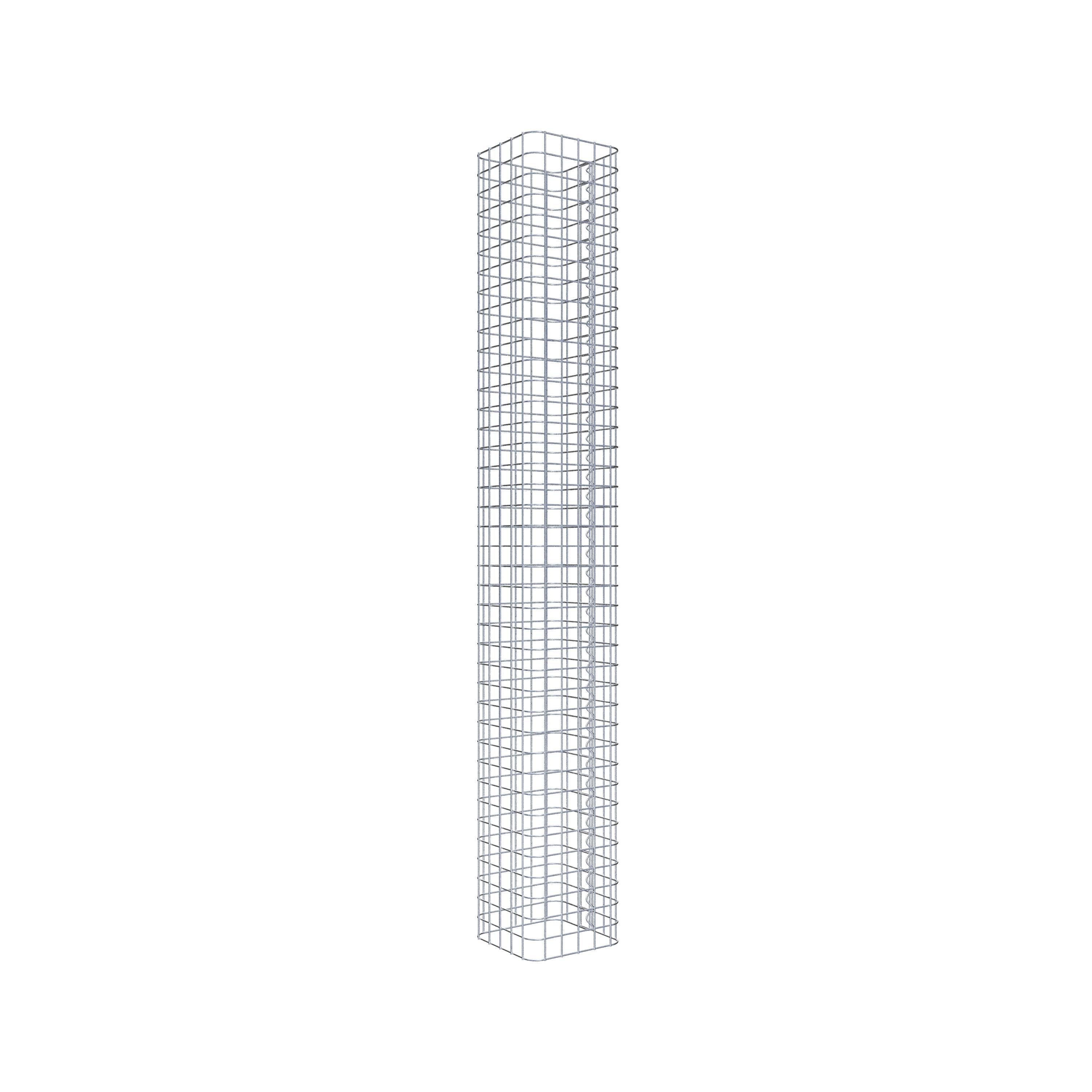 Gabionensäule eckig feuerverzinkt, 27 cm x 27 cm, 200 cm Höhe, MW 5 cm x 5 cm