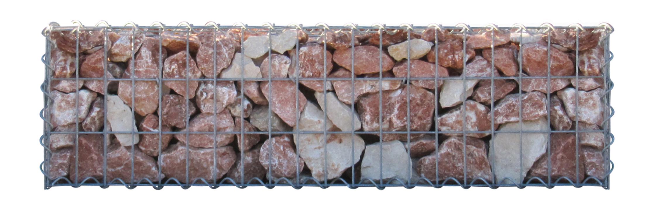 Gabião 100 cm x 30 cm x 30 cm (C x A x P), malhagem 5 cm x 10 cm, espiral