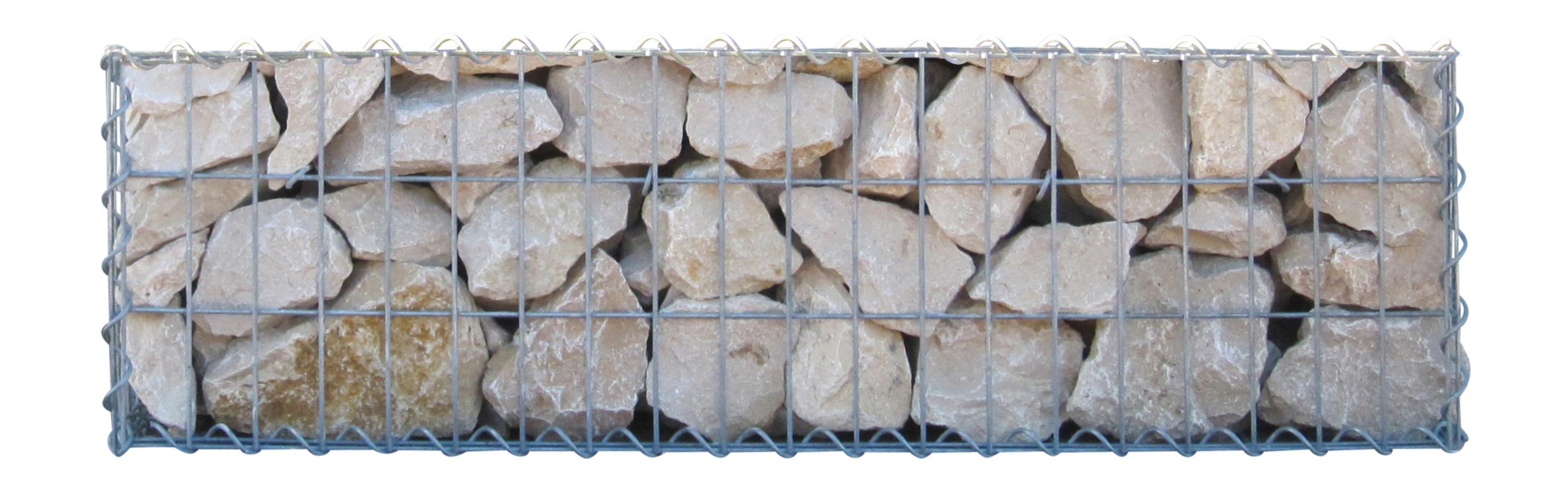 Gabião 100 cm x 30 cm x 30 cm (C x A x P), malhagem 5 cm x 10 cm, espiral