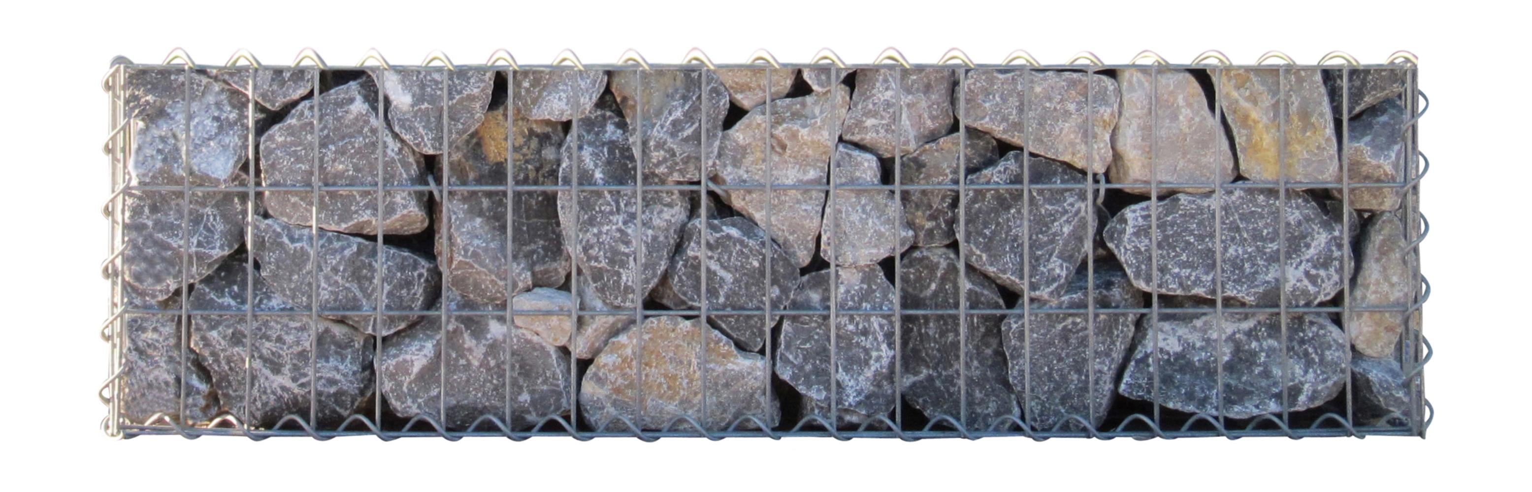 Gabião 100 cm x 30 cm x 30 cm (C x A x P), malhagem 5 cm x 10 cm, espiral