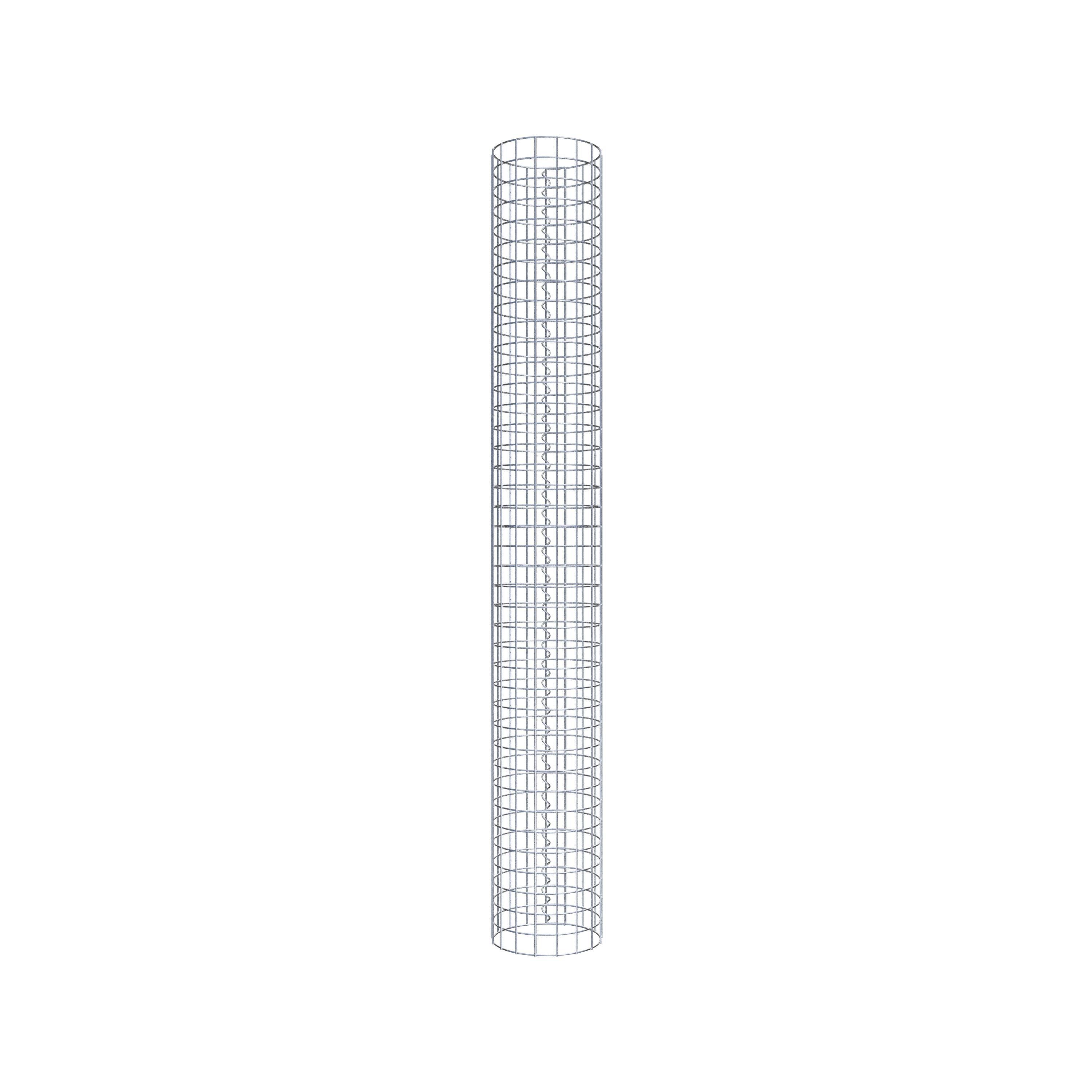 Gabionensäule rund feuerverzinkt, 27 cm Durchmesser, 200 cm Höhe, MW 5 cm x 5 cm