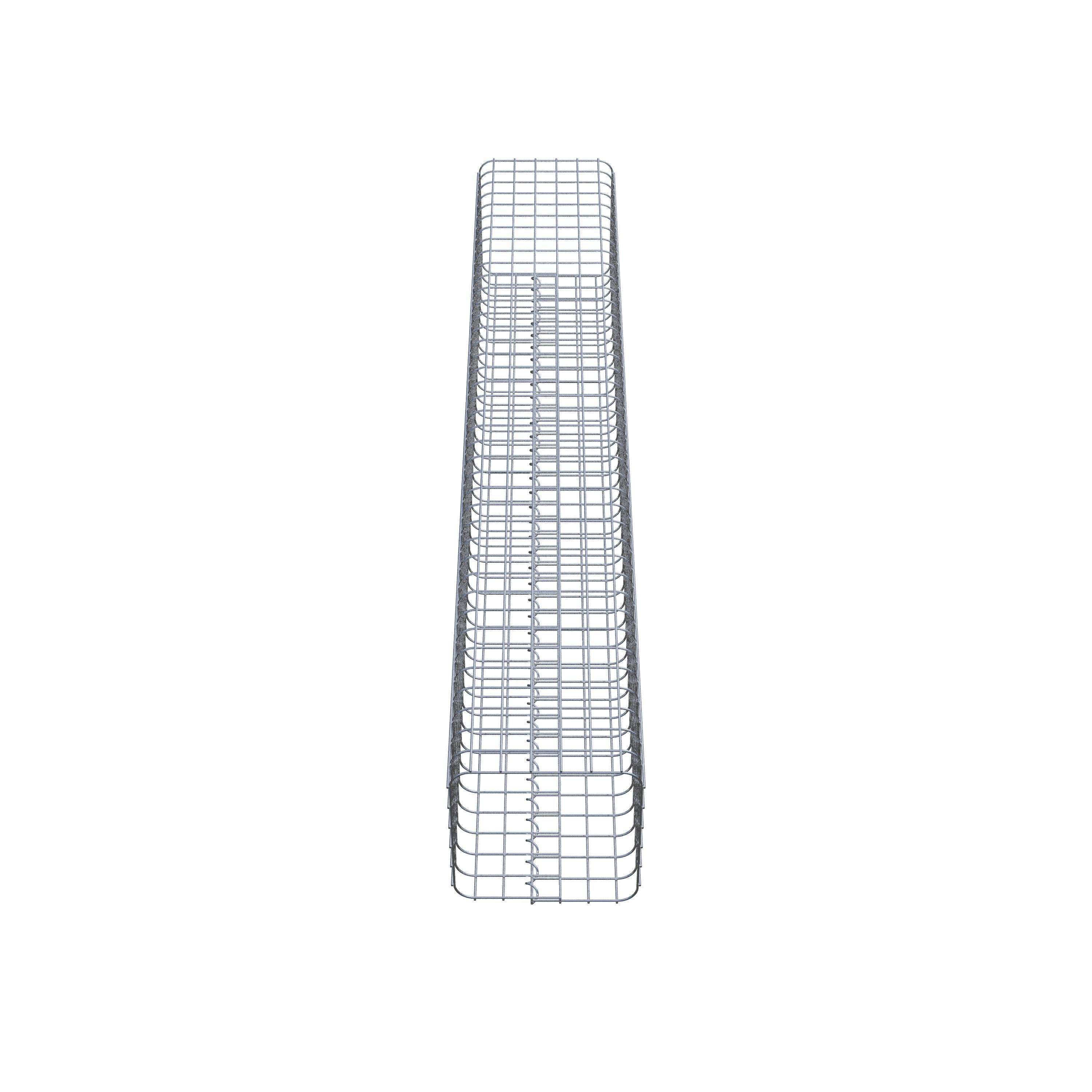 Gabionsøjle, firkantet, varmgalvaniseret, 32 cm x 32 cm, 200 cm høj, MW 5 cm x 5 cm