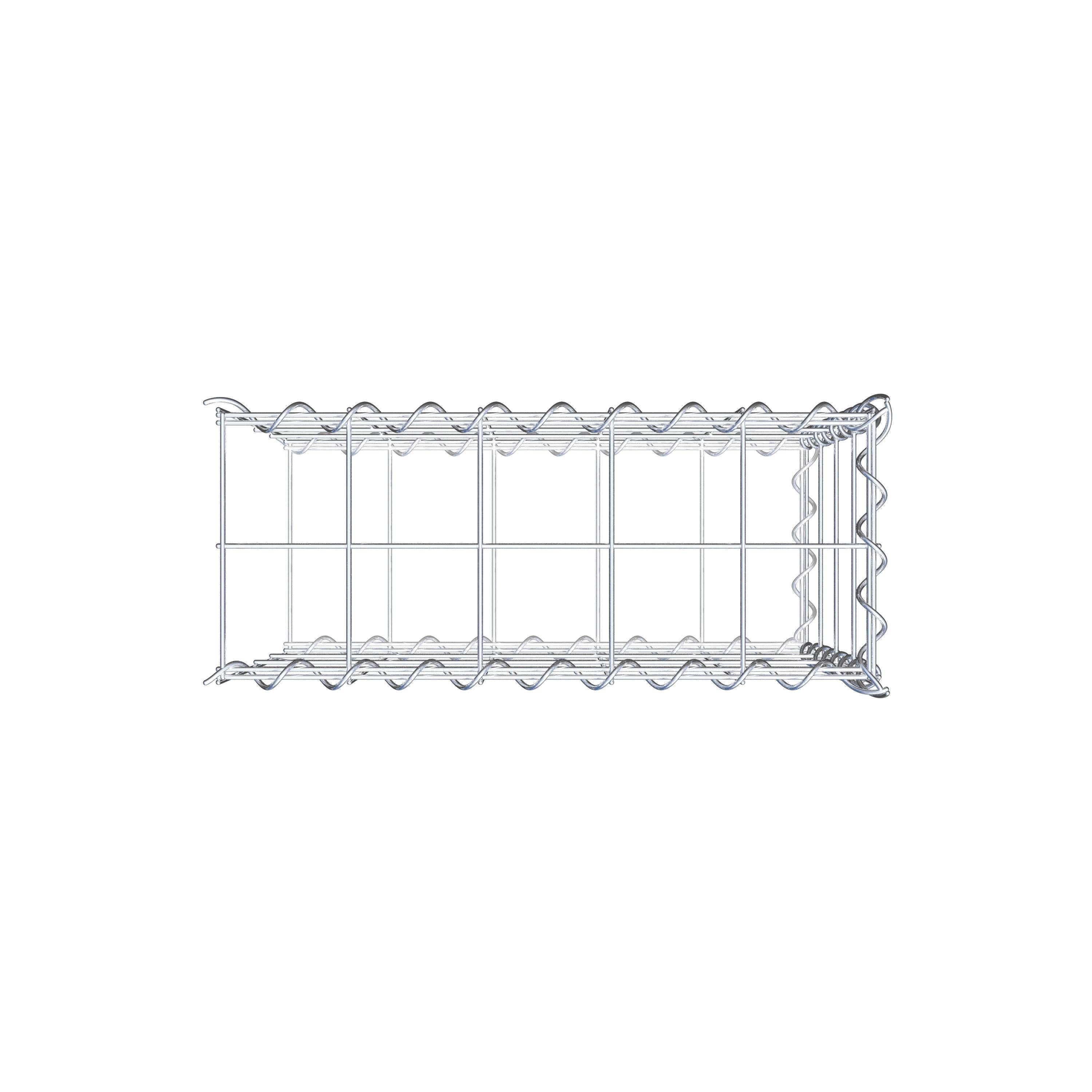 Gabion rapporté type 2 50 cm x 40 cm x 20 cm (L x H x P), mailles 10 cm x 10 cm, spirale