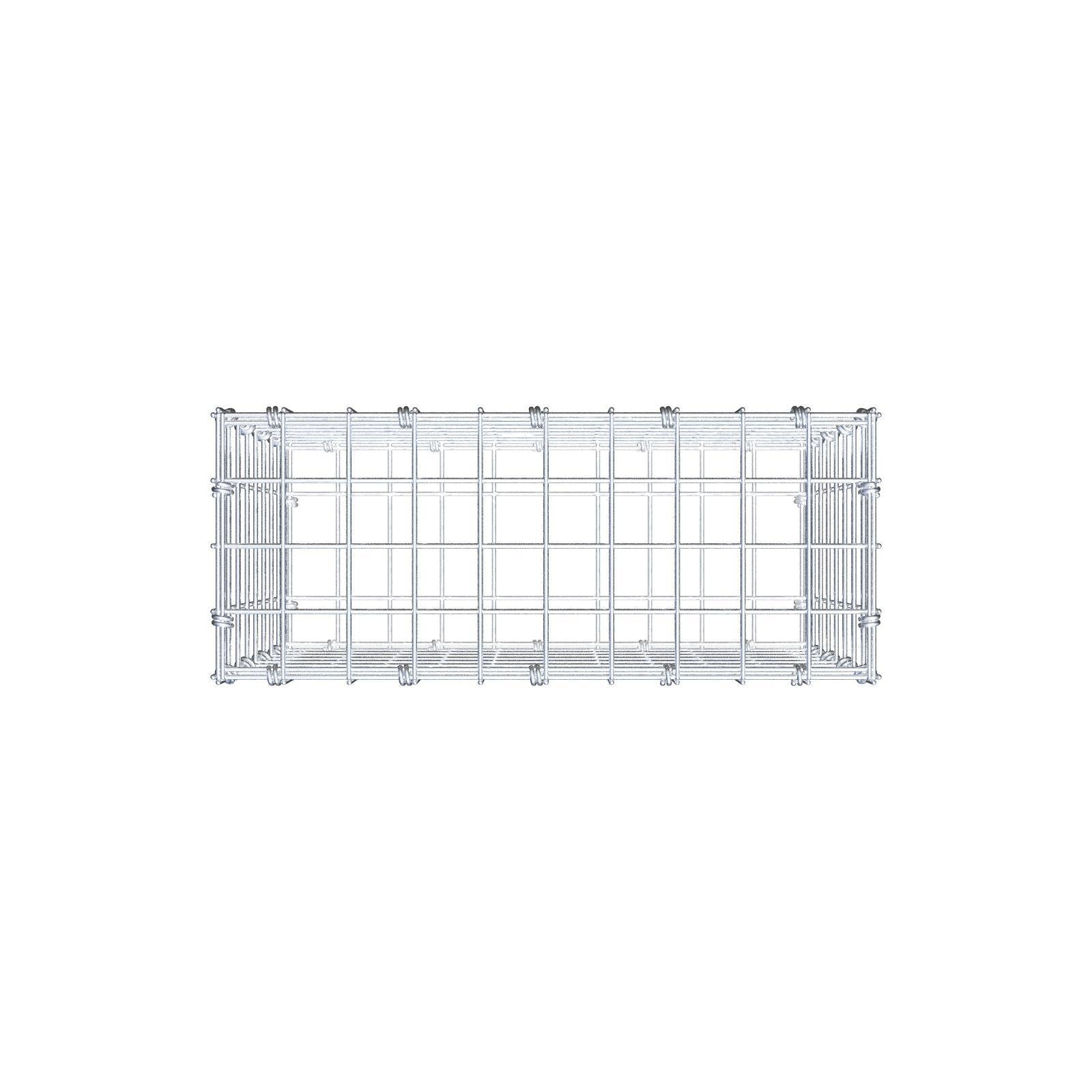Gabião 50 cm x 40 cm x 20 cm (C x A x P), malhagem 5 x 5 cm, anel espiral