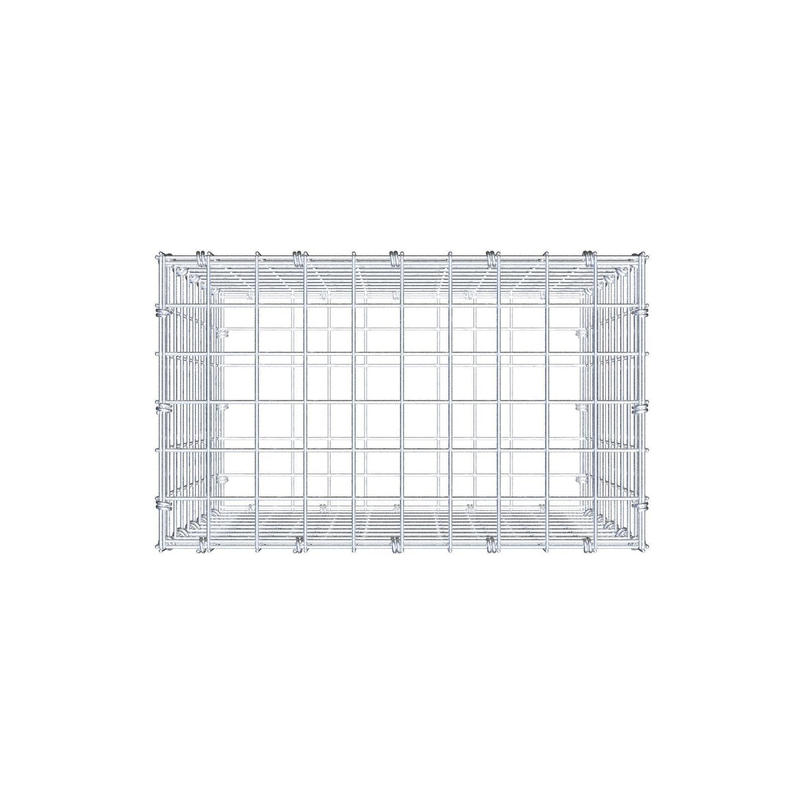 Gabião 50 cm x 50 cm x 30 cm (C x A x P), malhagem 5 x 5 cm, anel espiral