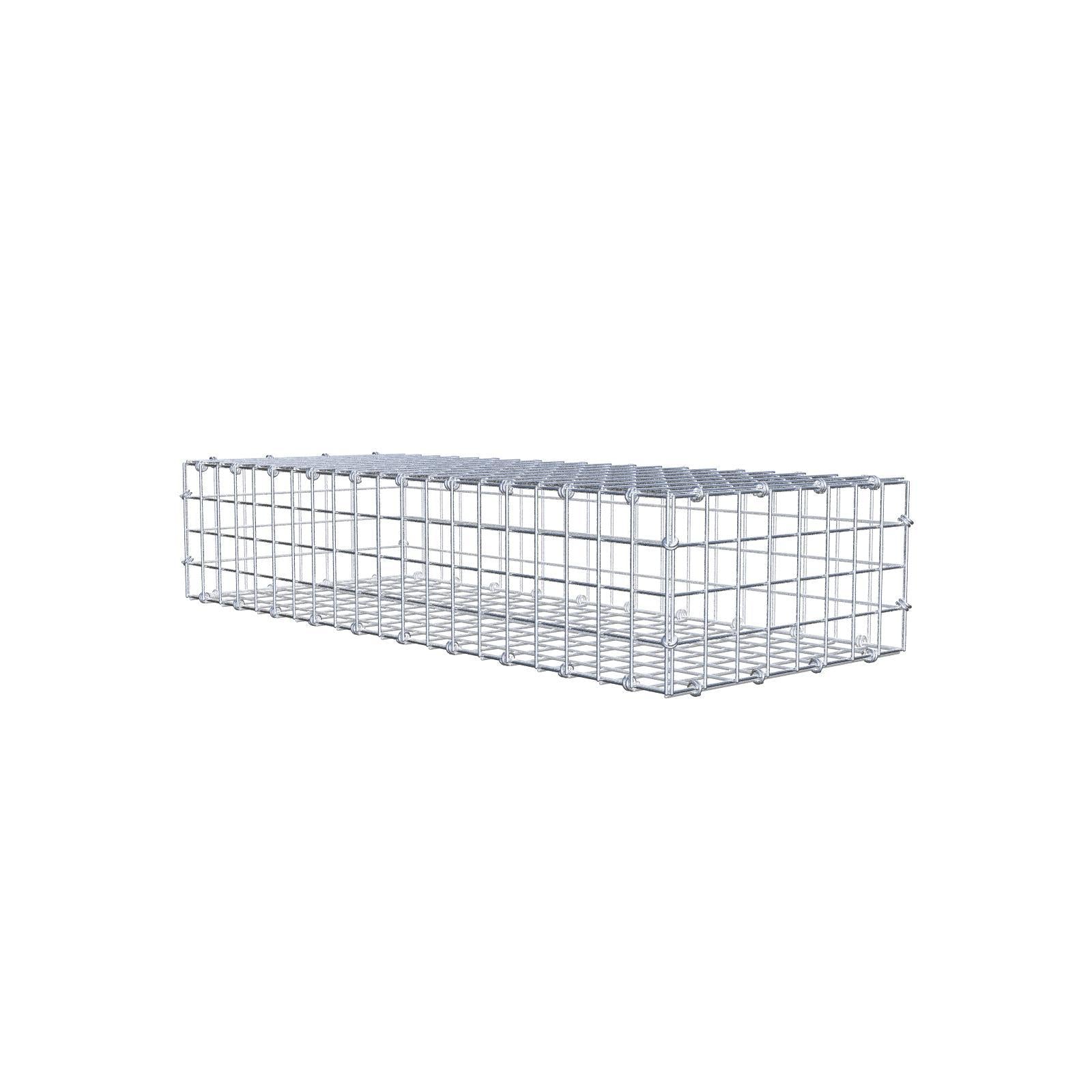Gabião 100 cm x 20 cm x 40 cm (C x A x P), malhagem 5 x 5 cm, anel espiral