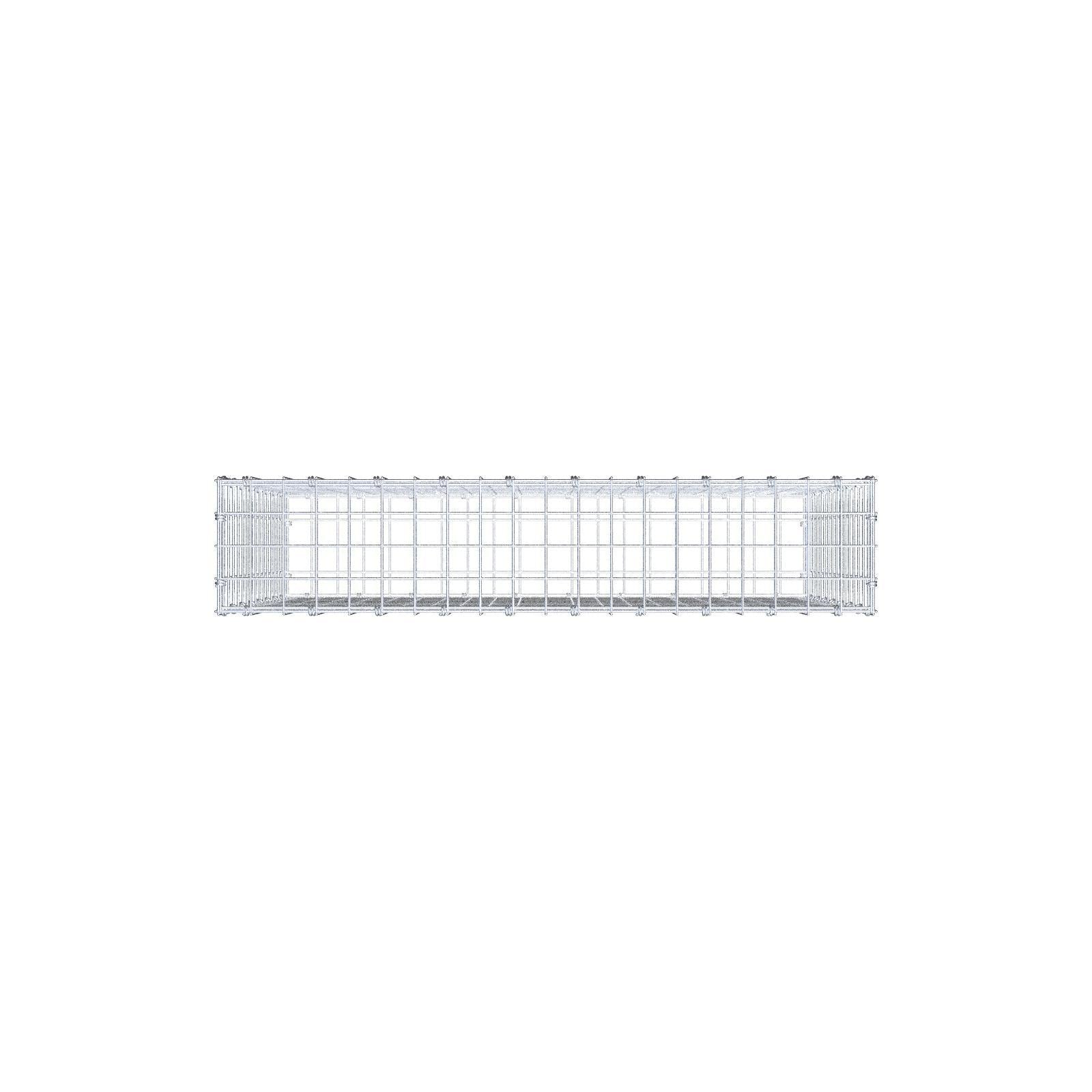 Gabião 100 cm x 80 cm x 20 cm (C x A x P), malhagem 5 x 5 cm, anel espiral