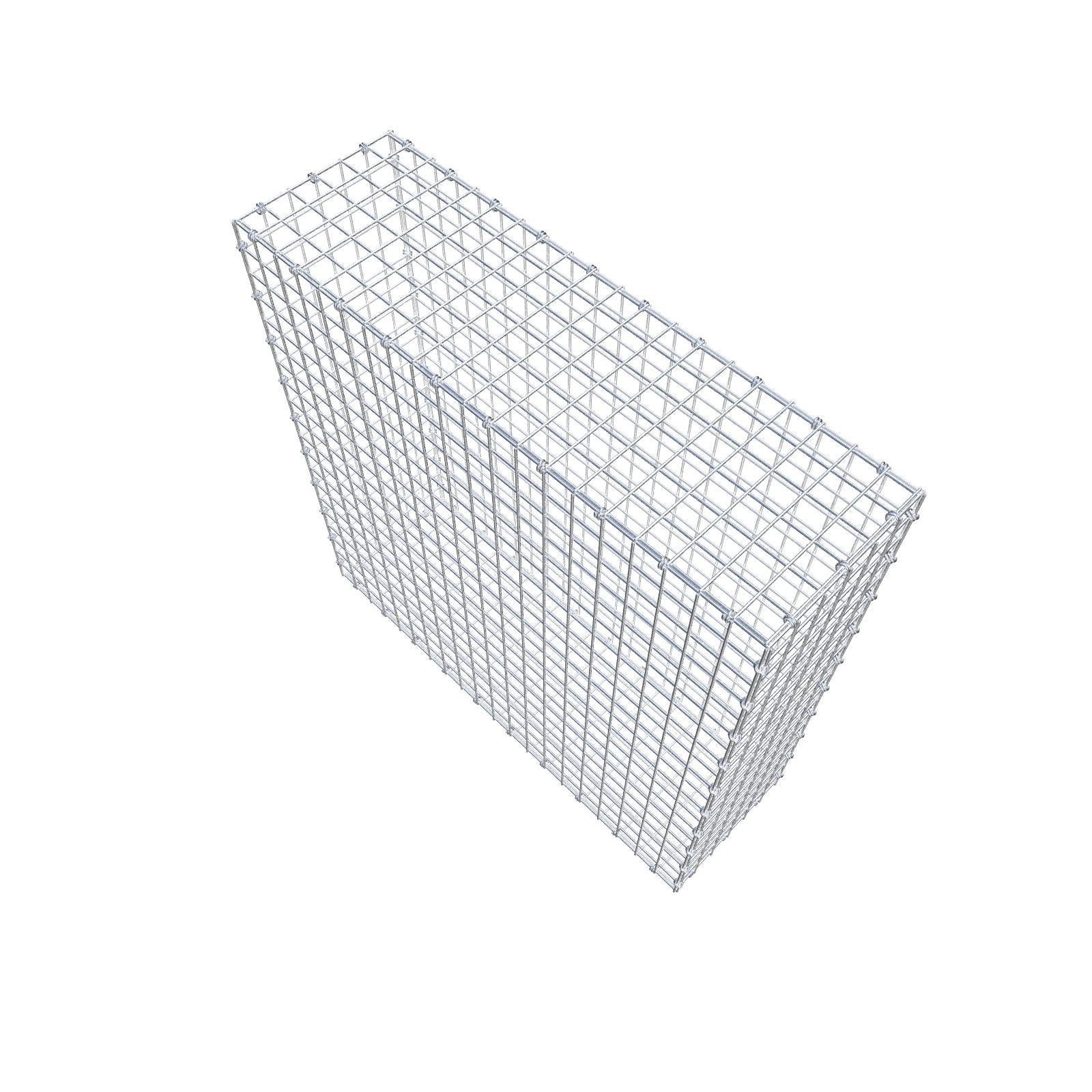 Gabião 100 cm x 100 cm x 30 cm (C x A x P), malhagem 5 x 5 cm, anel espiral