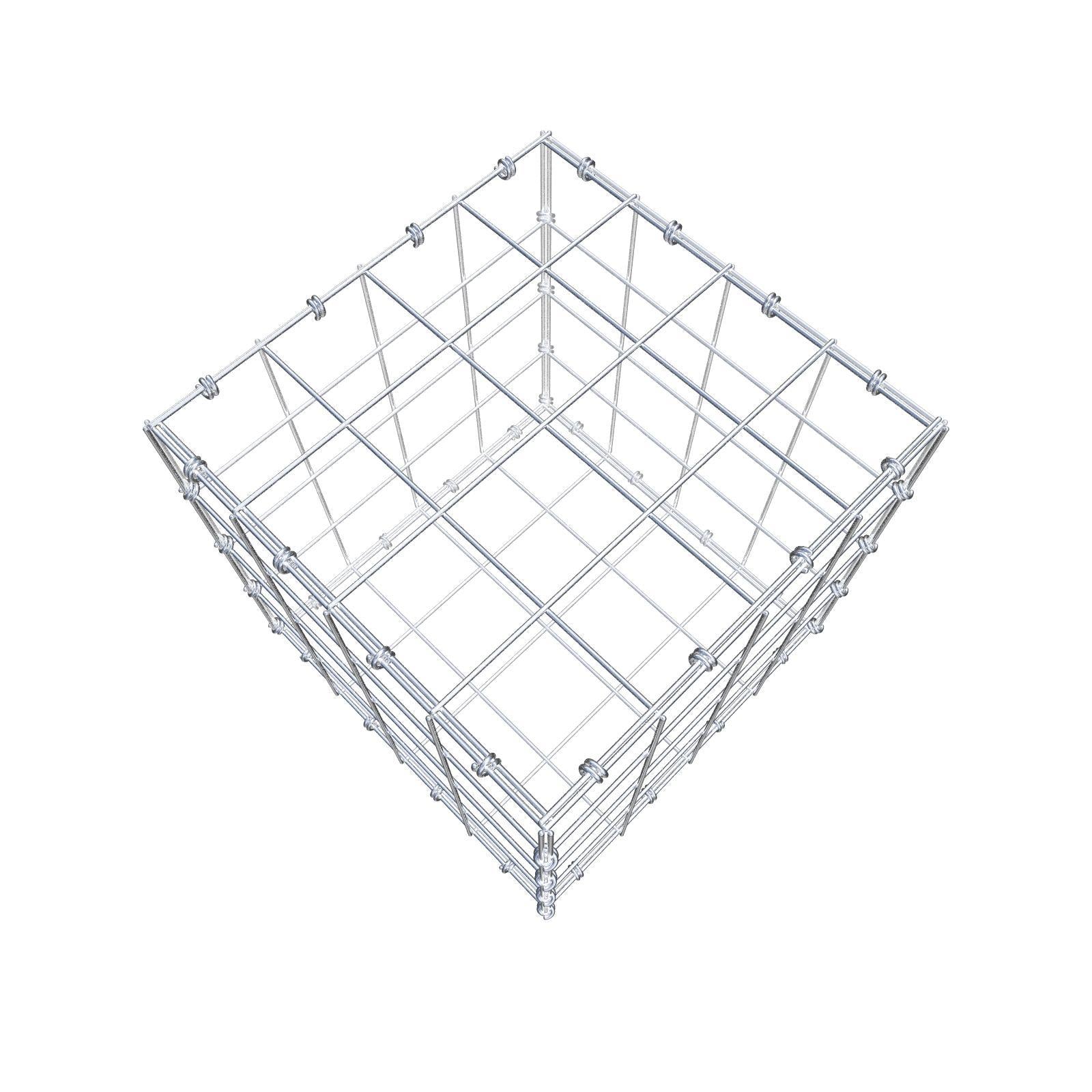 Gabião 40 cm x 40 cm x 40 cm (C x A x P), malhagem 10 x 10 cm, anel espiral