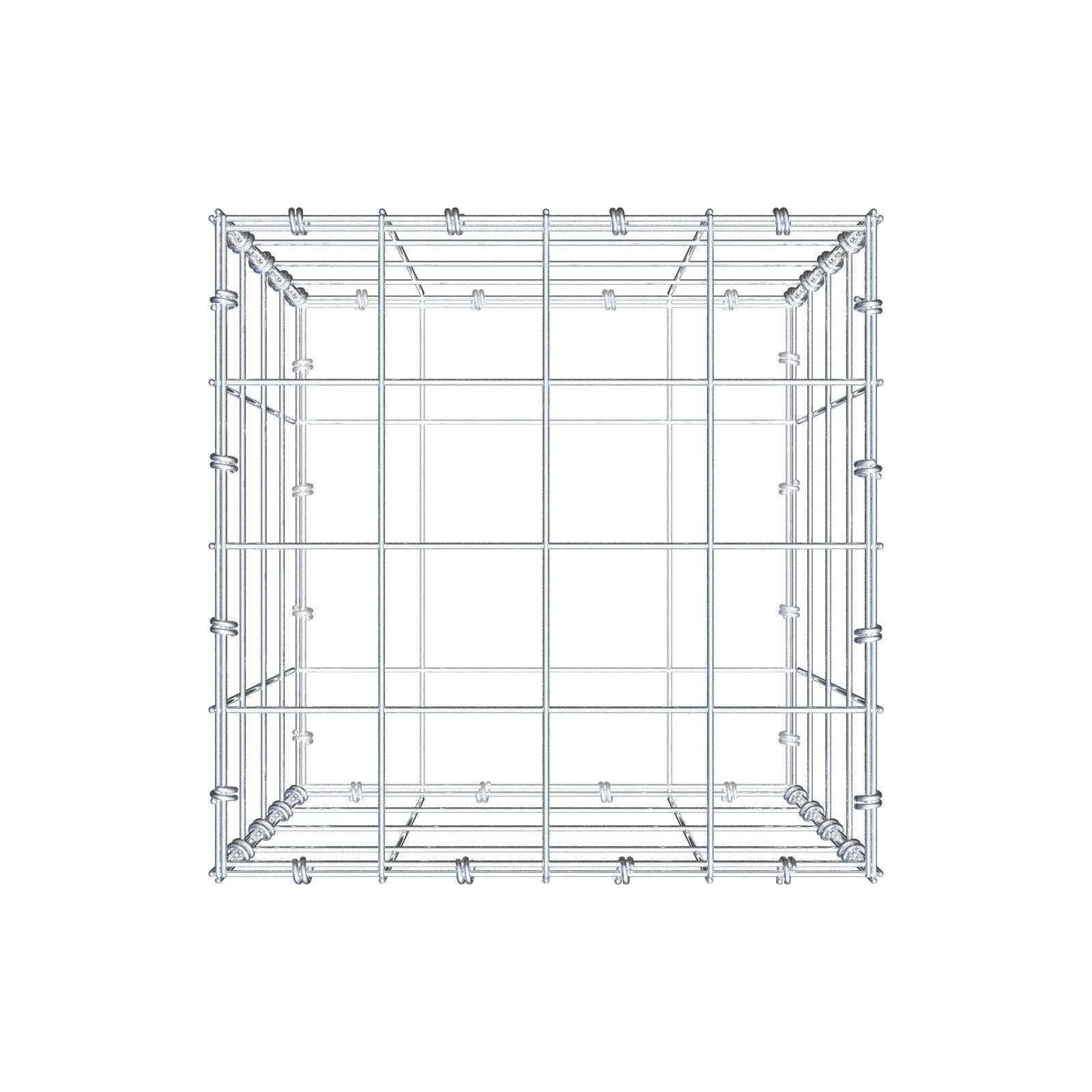 Gabião 40 cm x 40 cm x 40 cm (C x A x P), malhagem 10 x 10 cm, anel espiral