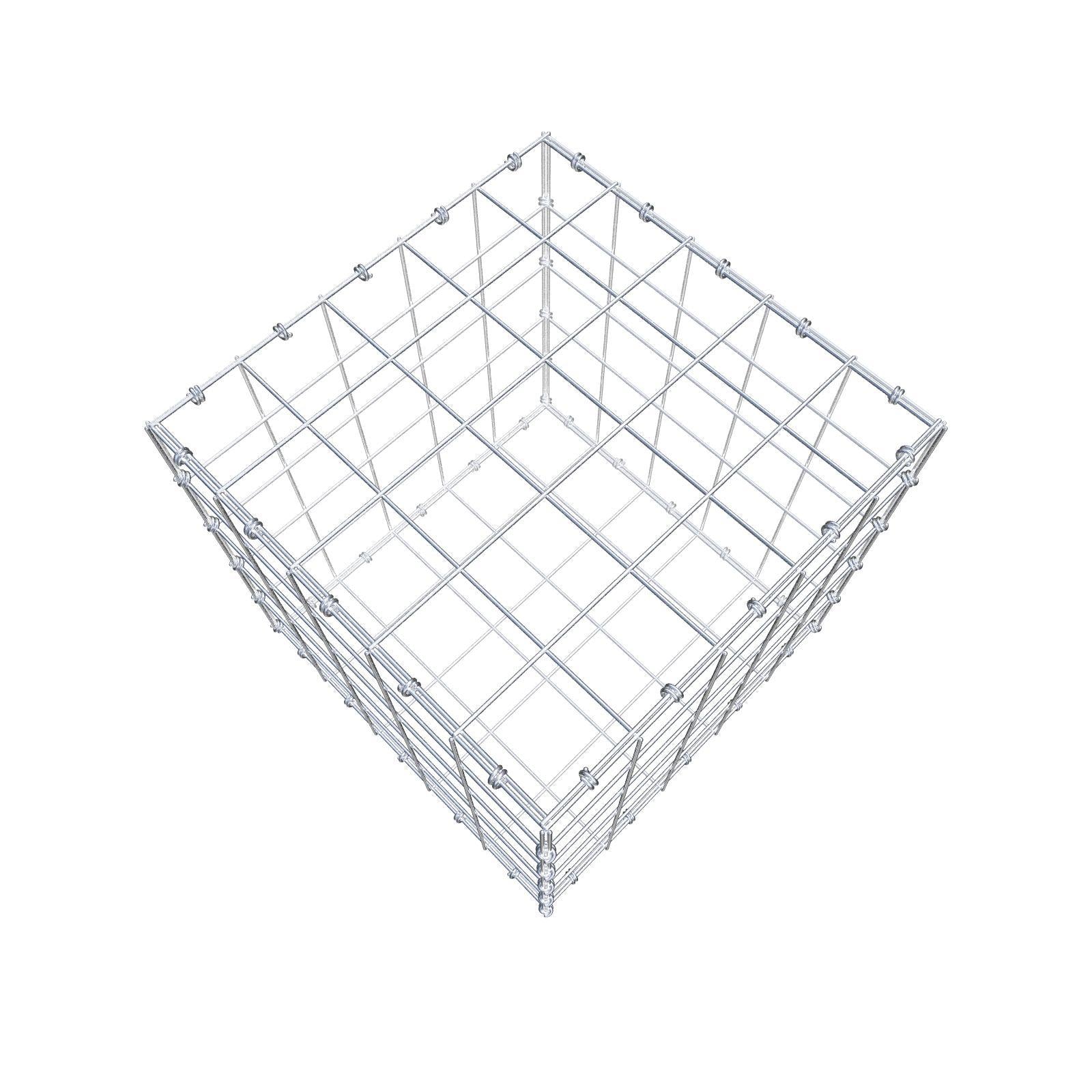 Gabião 50 cm x 50 cm x 50 cm (C x A x P), malhagem 10 x 10 cm, anel espiral