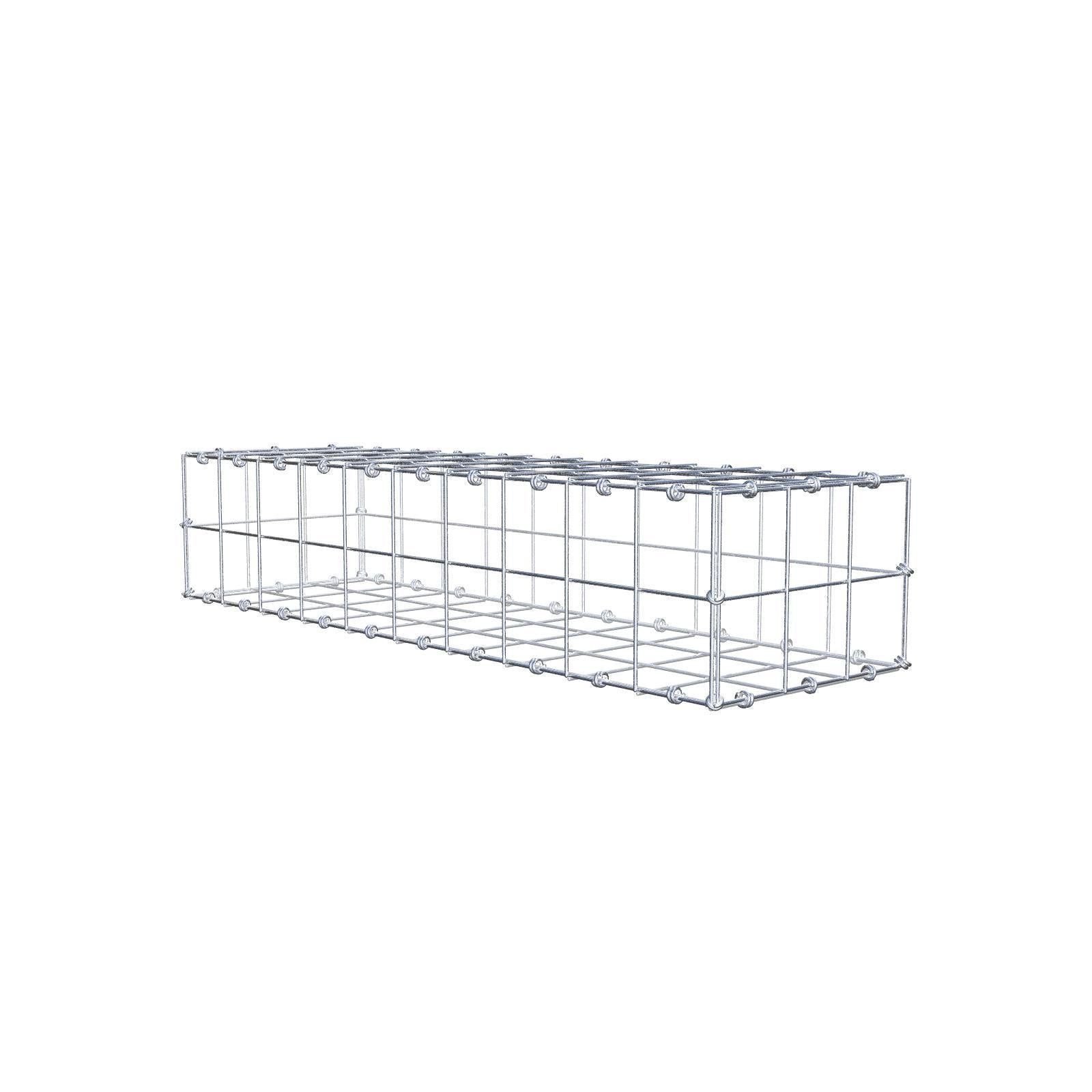 Gabião 100 cm x 20 cm x 30 cm (C x A x P), malhagem 10 x 10 cm, anel espiral