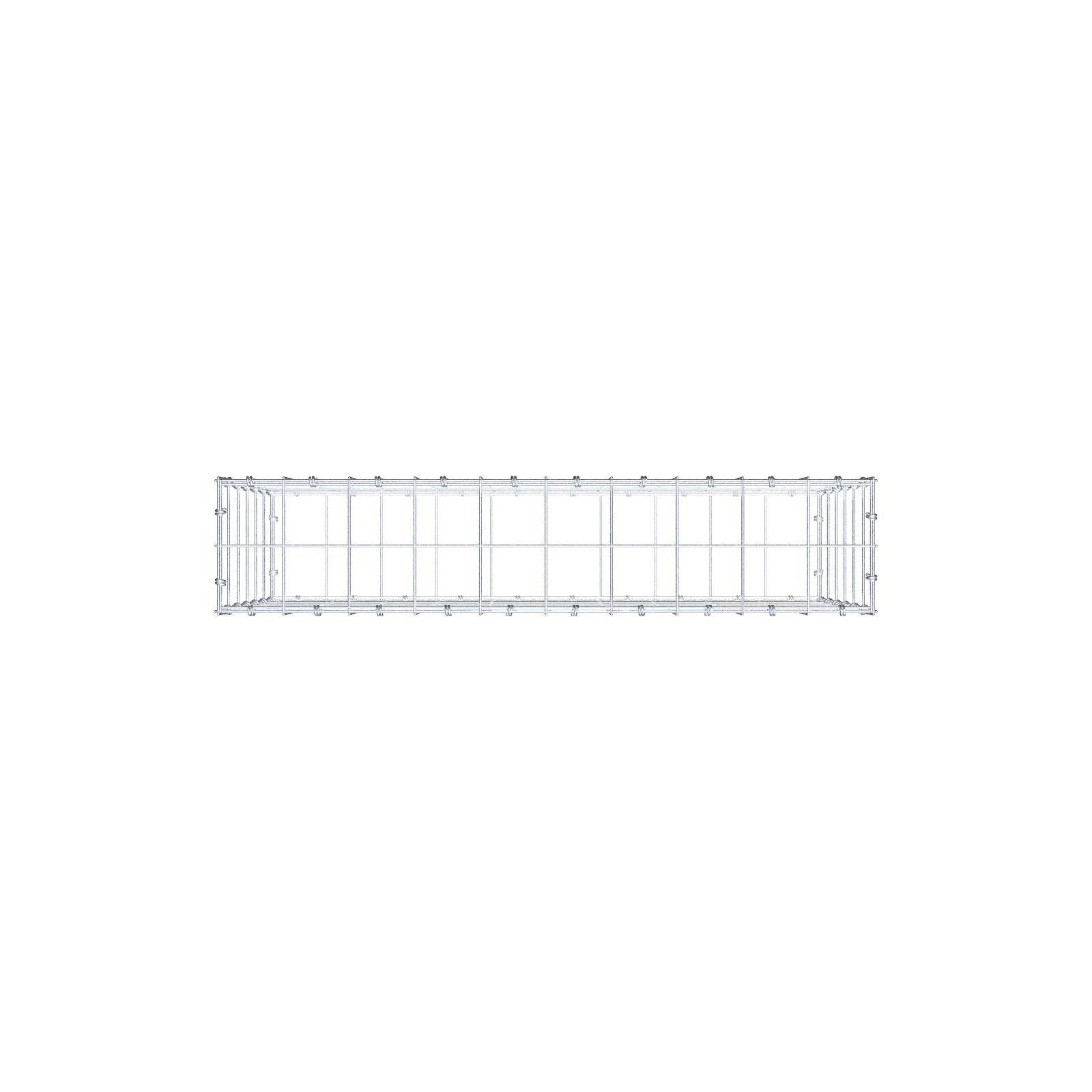 Gabião 100 cm x 60 cm x 20 cm (C x A x P), malhagem 10 x 10 cm, anel espiral