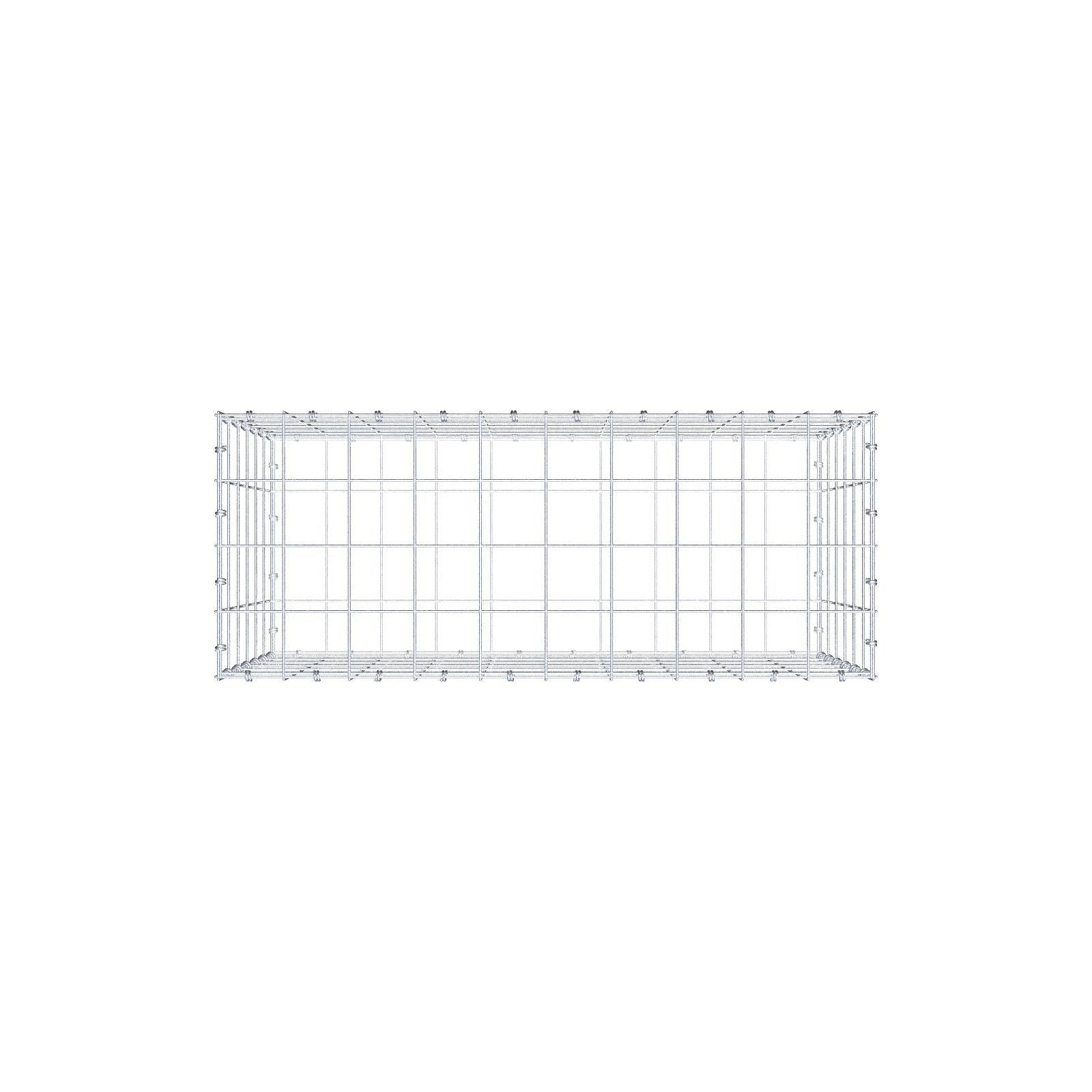 Gabion 100 cm x 60 cm x 40 cm (L x H x P), mailles 10 x 10 cm, anneau en spirale