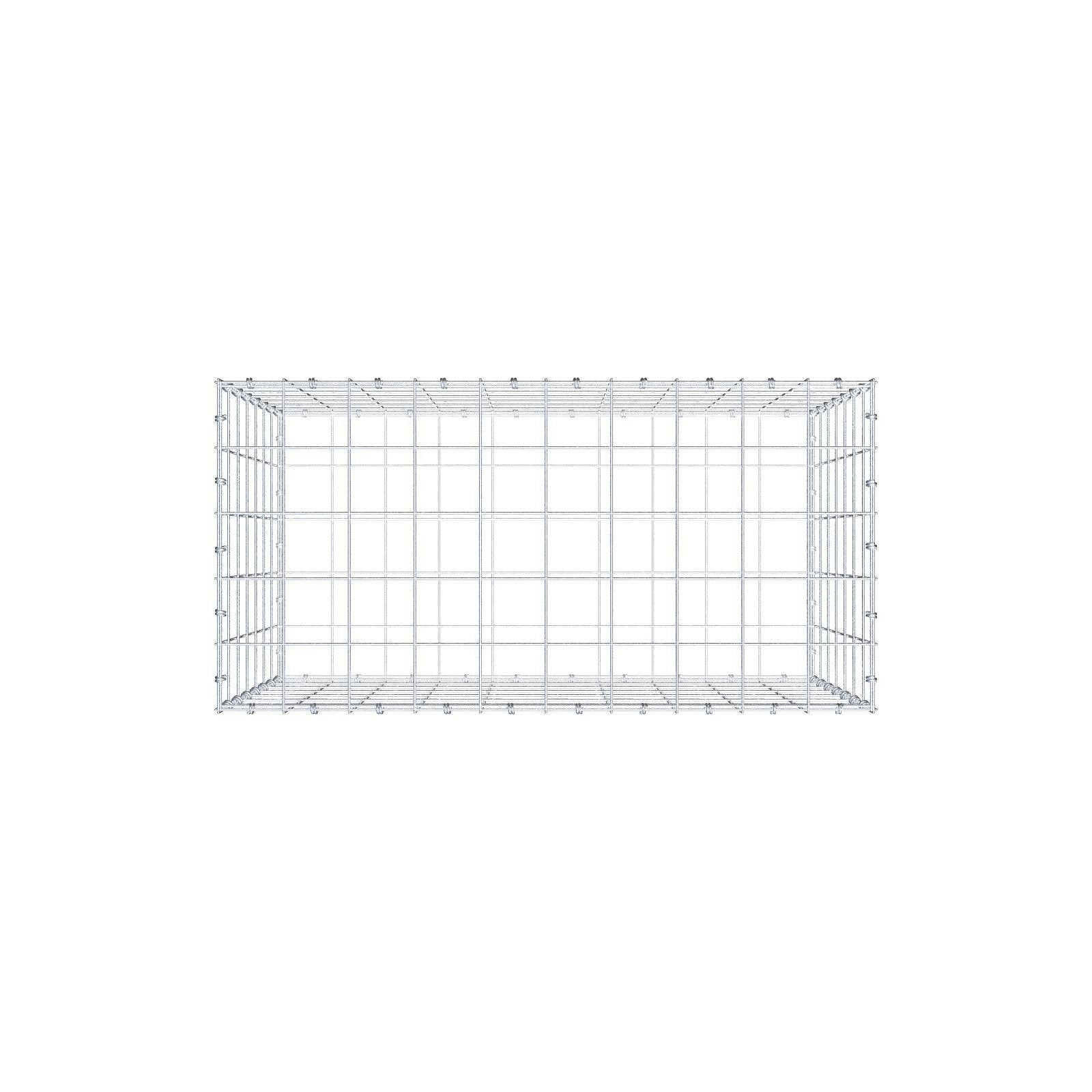 Gabion 100 cm x 70 cm x 50 cm (L x H x D), maskstorlek 10 x 10 cm, spiralring