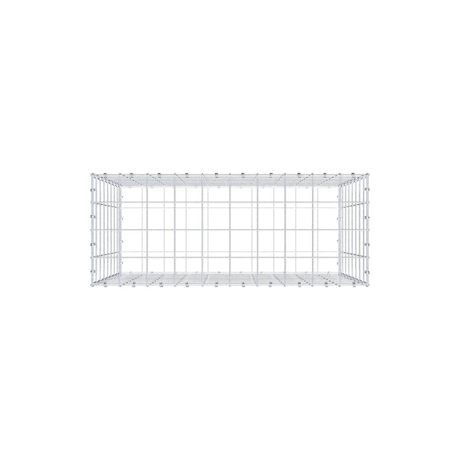Gabbione 100 cm x 80 cm x 40 cm (L x H x P), maglia 10 x 10 cm, anello a spirale