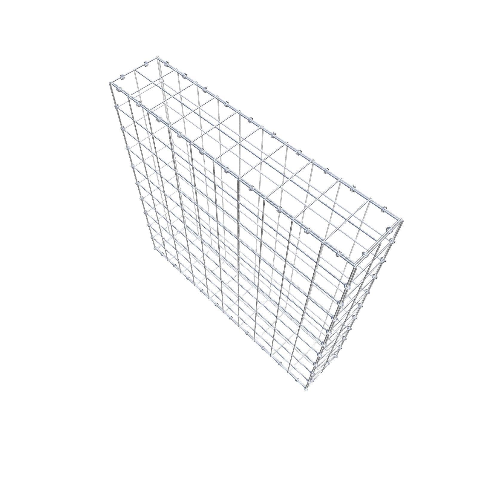 Gabião 100 cm x 100 cm x 20 cm (C x A x P), malhagem 10 x 10 cm, anel espiral