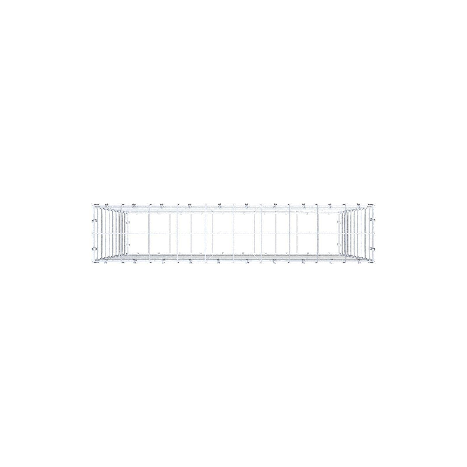 Gabião 100 cm x 100 cm x 20 cm (C x A x P), malhagem 10 x 10 cm, anel espiral