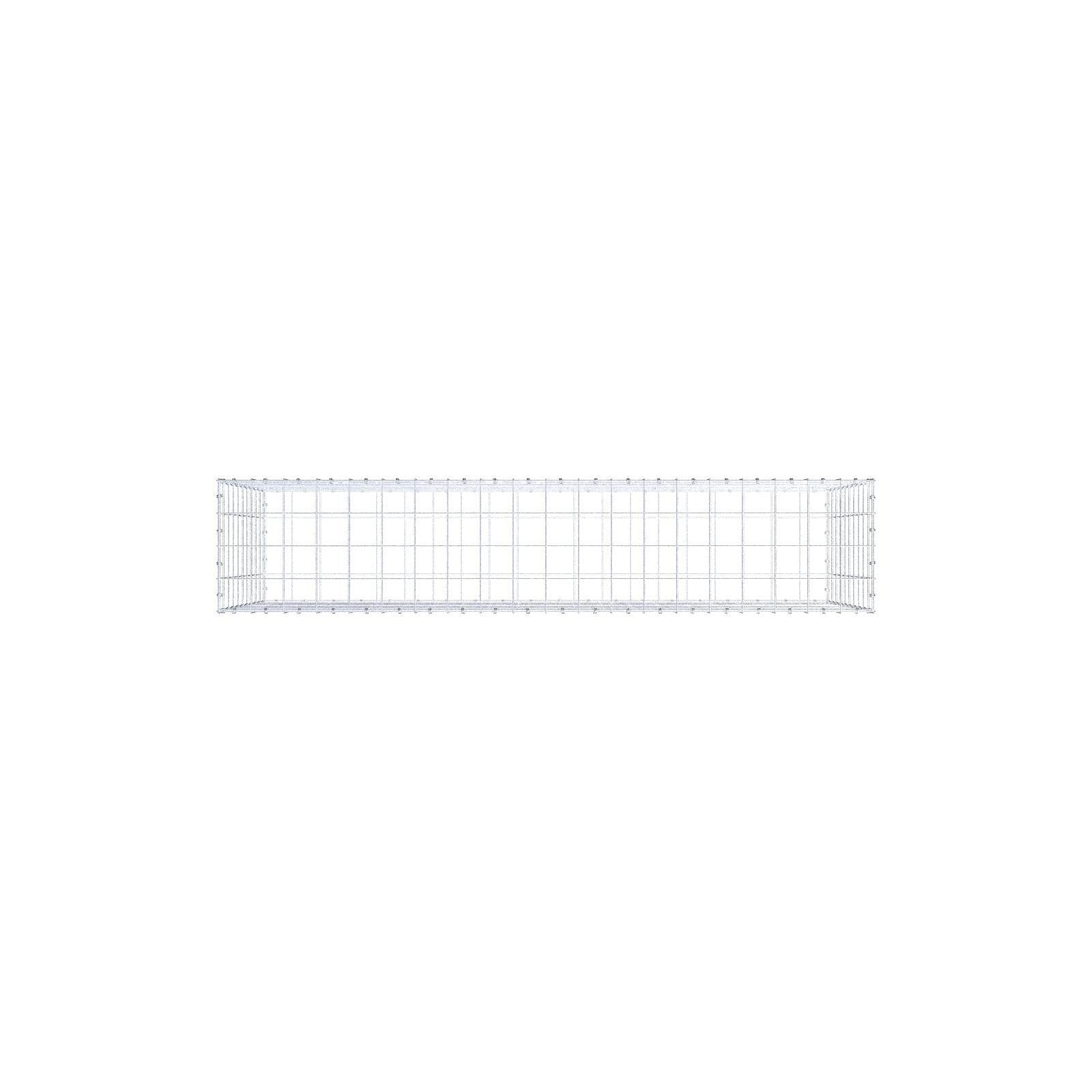 Gabião 200 cm x 100 cm x 40 cm (C x A x P), malhagem 10 x 10 cm, anel espiral