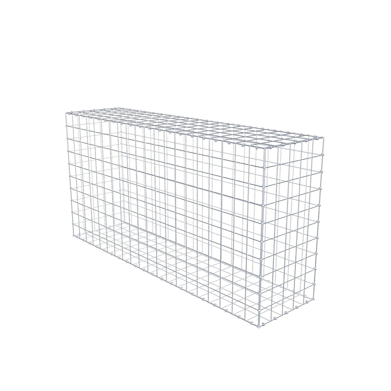 Gabion 200 cm x 100 cm x 50 cm (L x H x D), maskstorlek 10 x 10 cm, spiralring