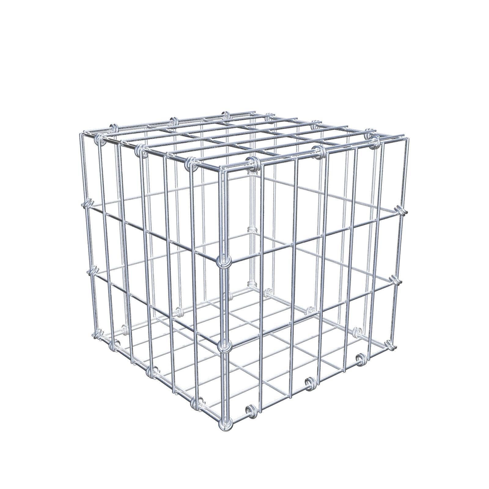 Gabião 30 cm x 30 cm x 30 cm (C x A x P), malhagem 5 x 10 cm, anel espiral
