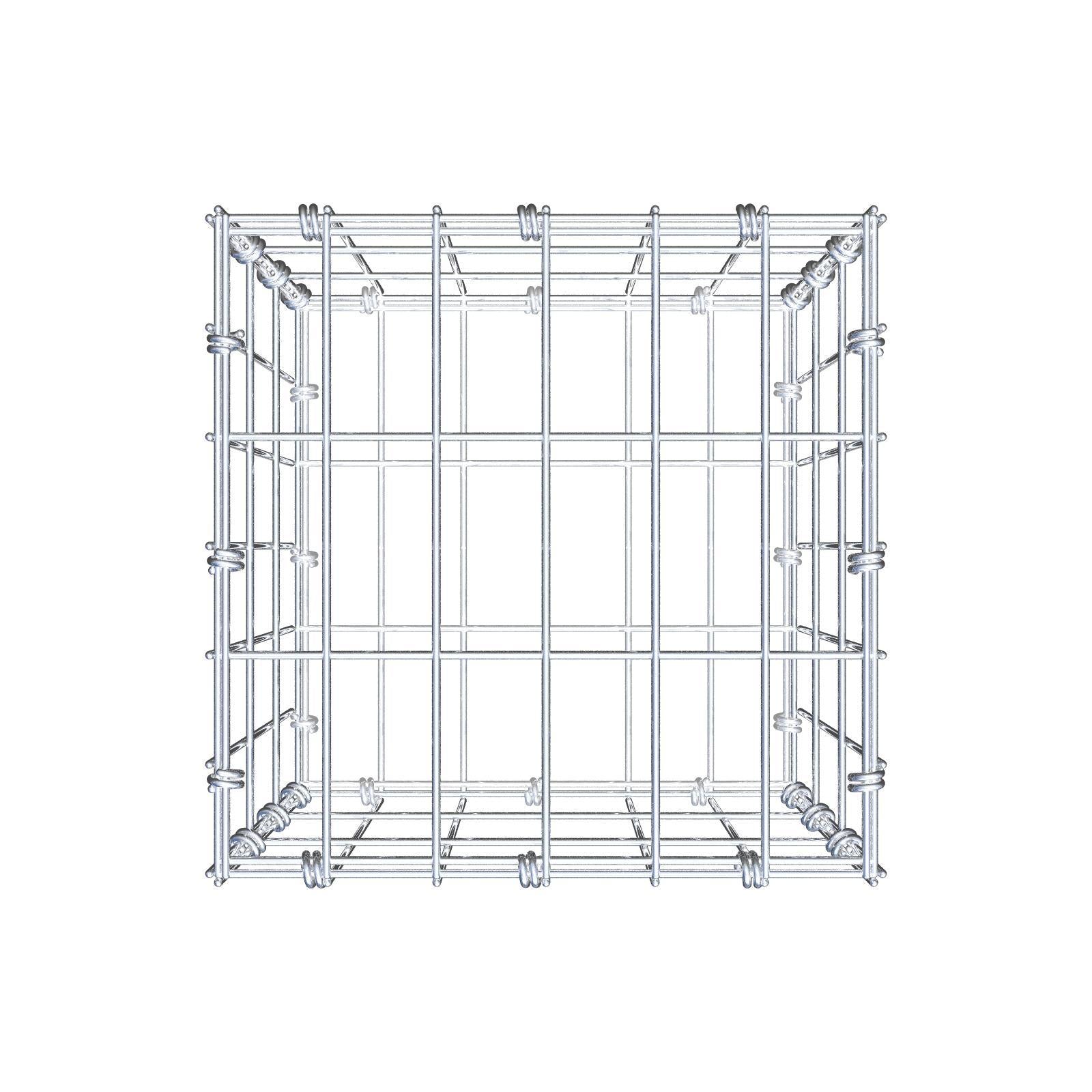 Gabião 30 cm x 30 cm x 30 cm (C x A x P), malhagem 5 x 10 cm, anel espiral