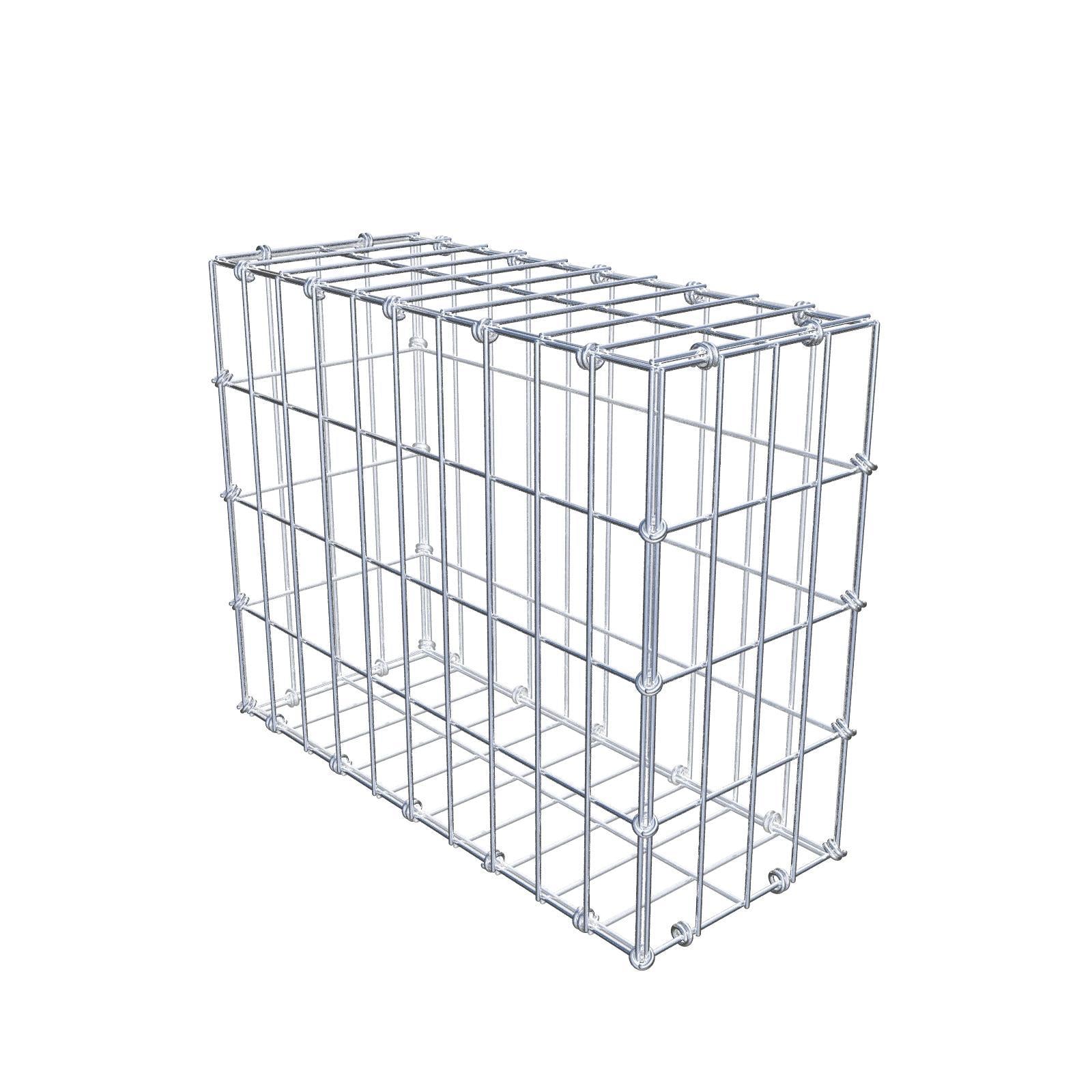 Gabião 50 cm x 40 cm x 20 cm (C x A x P), malhagem 5 x 10 cm, anel espiral