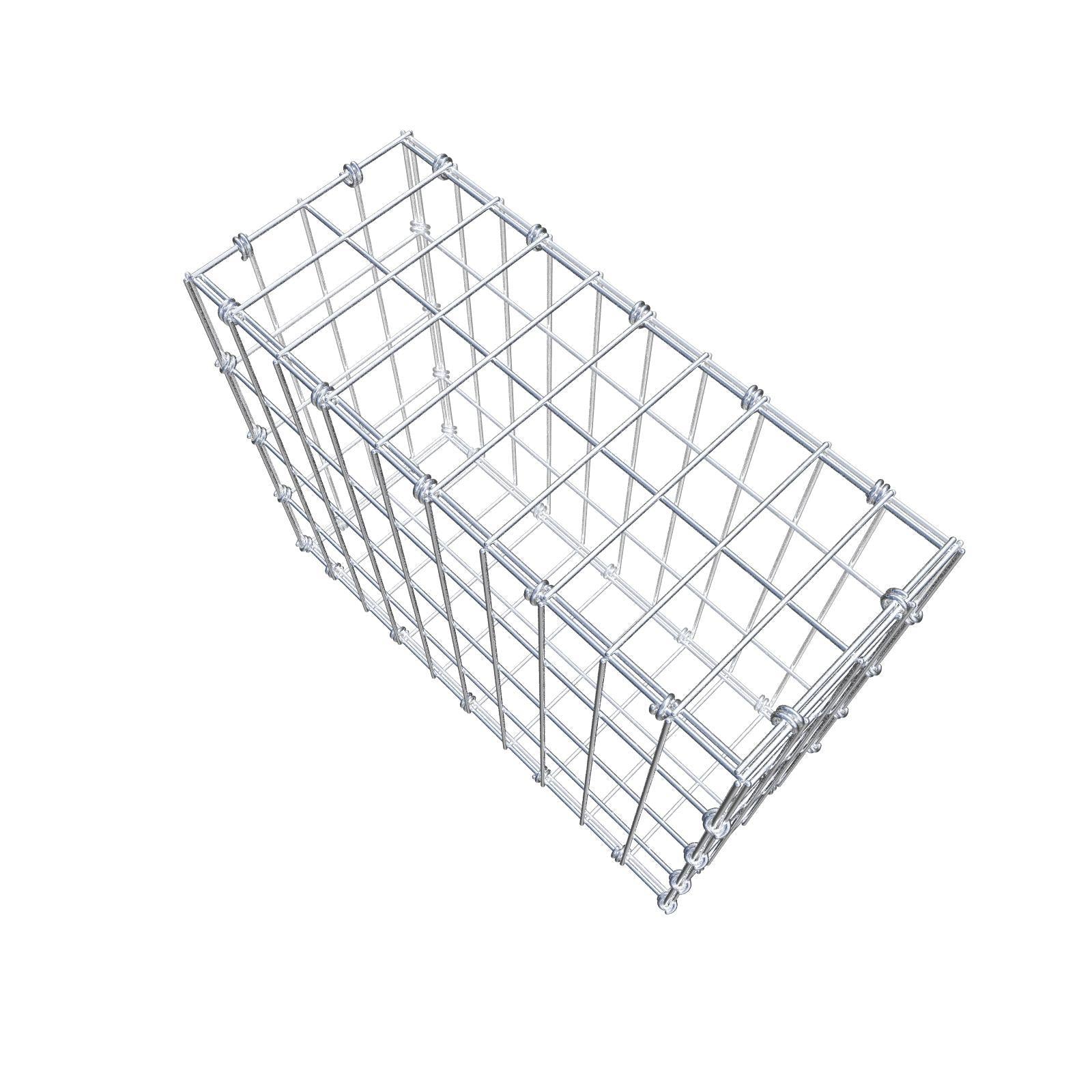 Gabião 50 cm x 40 cm x 20 cm (C x A x P), malhagem 5 x 10 cm, anel espiral