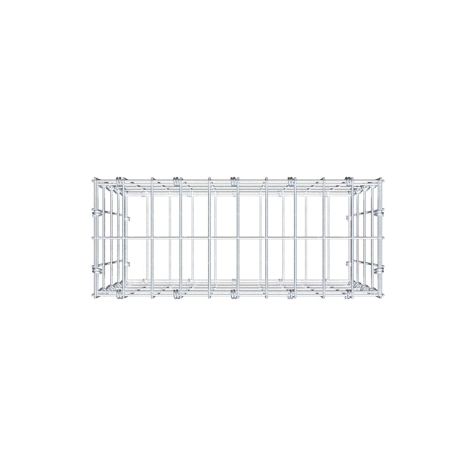 Gabião 50 cm x 40 cm x 20 cm (C x A x P), malhagem 5 x 10 cm, anel espiral