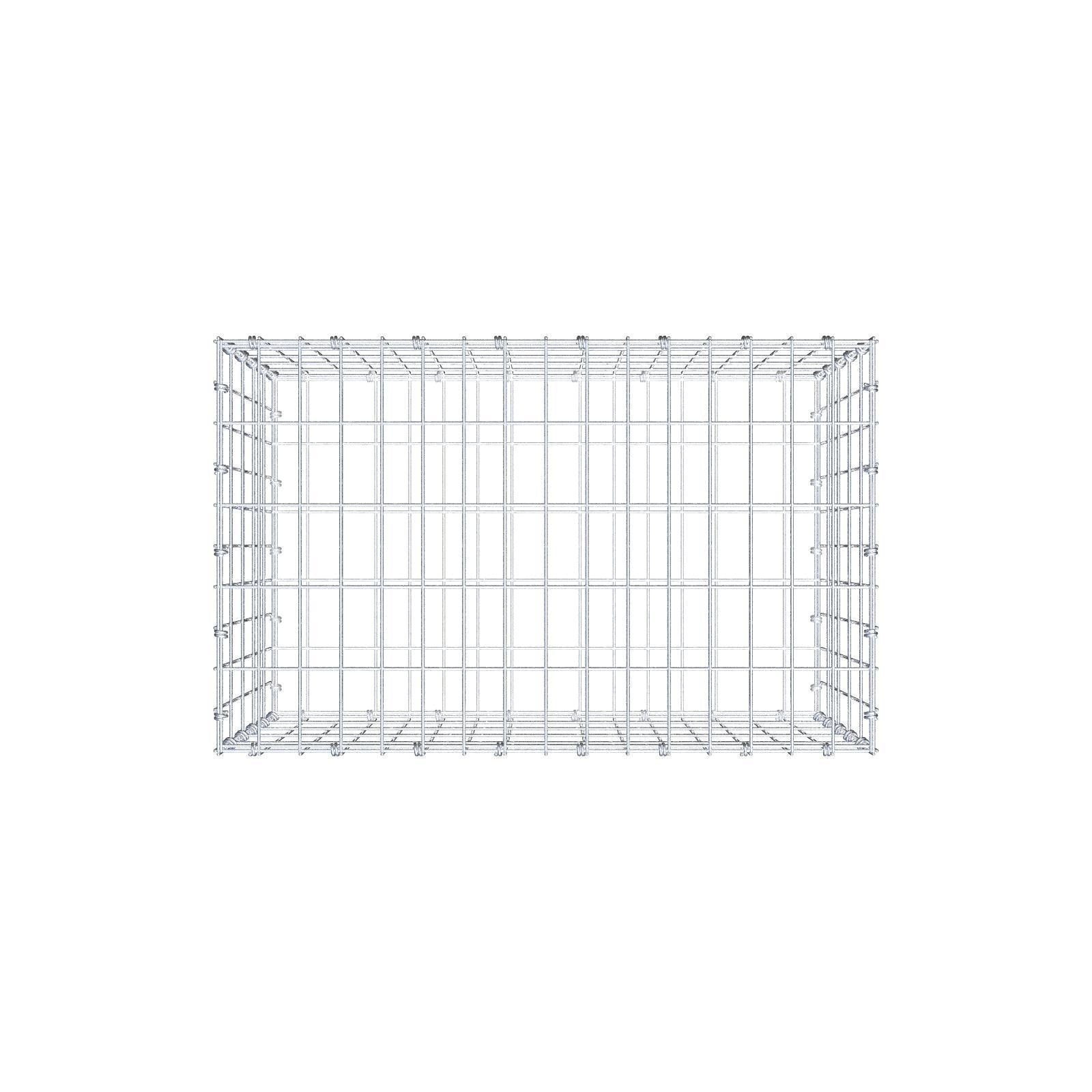 Gabion 80 cm x 50 cm x 50 cm (L x H x D), mesh size 5 x 10 cm, spiral ring