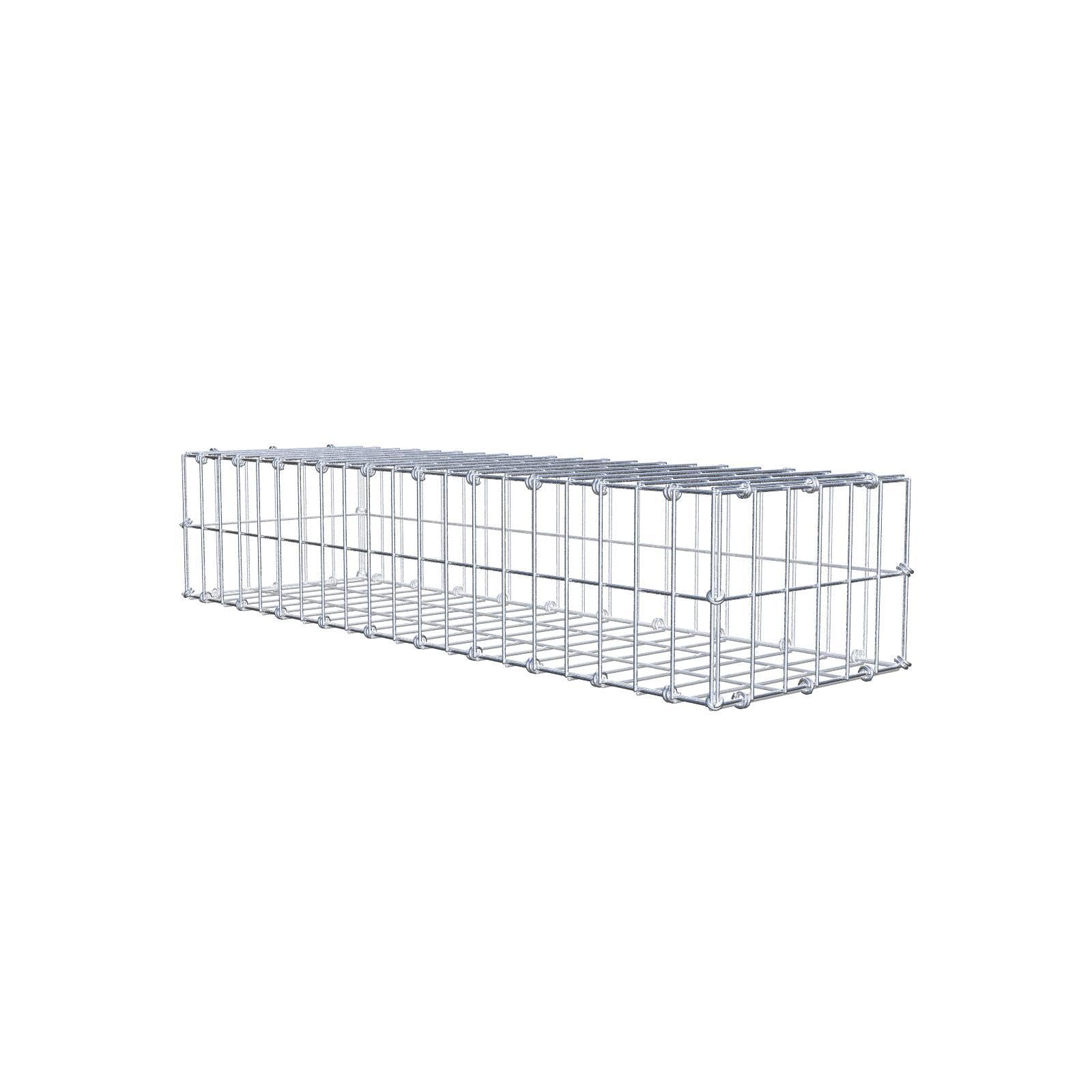 Gabião 100 cm x 20 cm x 30 cm (C x A x P), malhagem 5 x 10 cm, anel espiral
